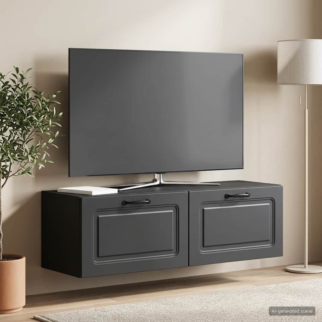 TV ormar za zid Zidne Crna 98 x 31 x 30 cm Konstruirano drvo