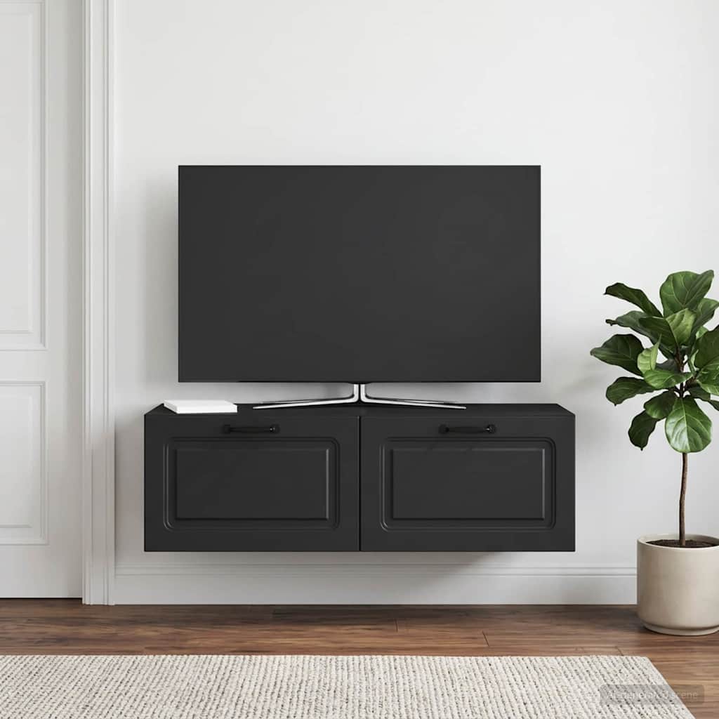 TV ormar za zid Zidne Crna 98 x 31 x 30 cm Konstruirano drvo
