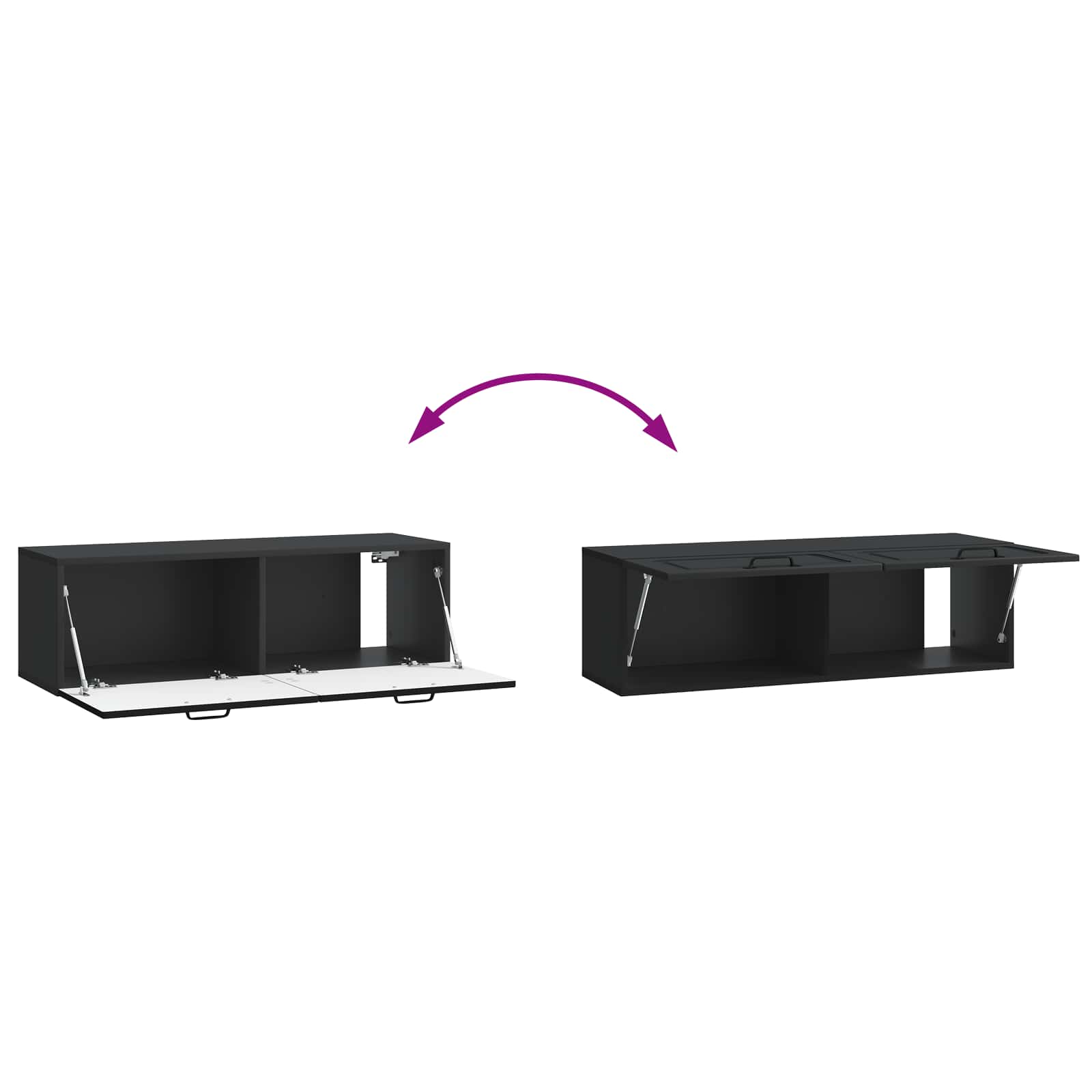 TV ormar za zid Zidne Crna 98 x 31 x 30 cm Konstruirano drvo