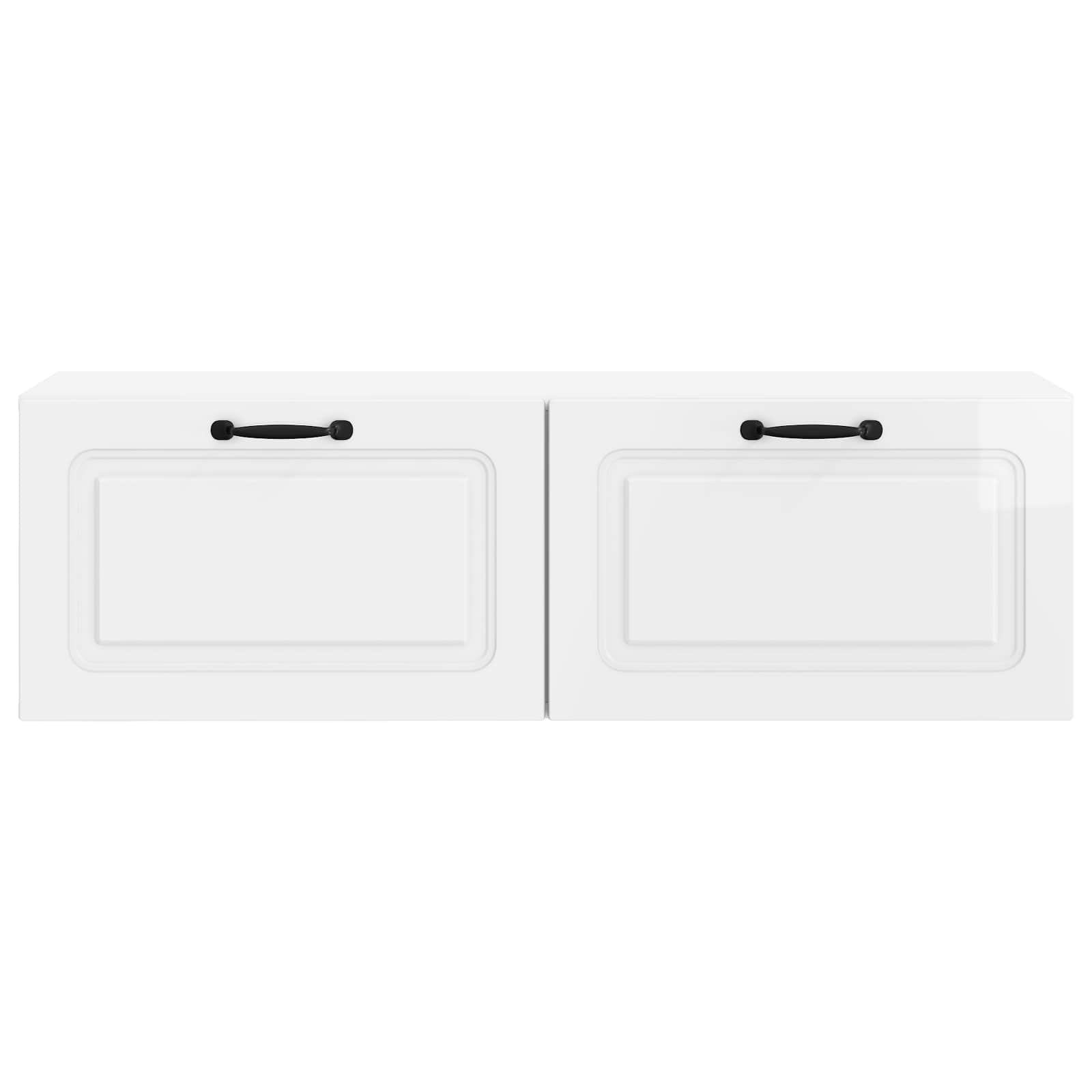 TV ormar za zid Zidne Bijela visokog sjaja 98 x 31 x 30 cm