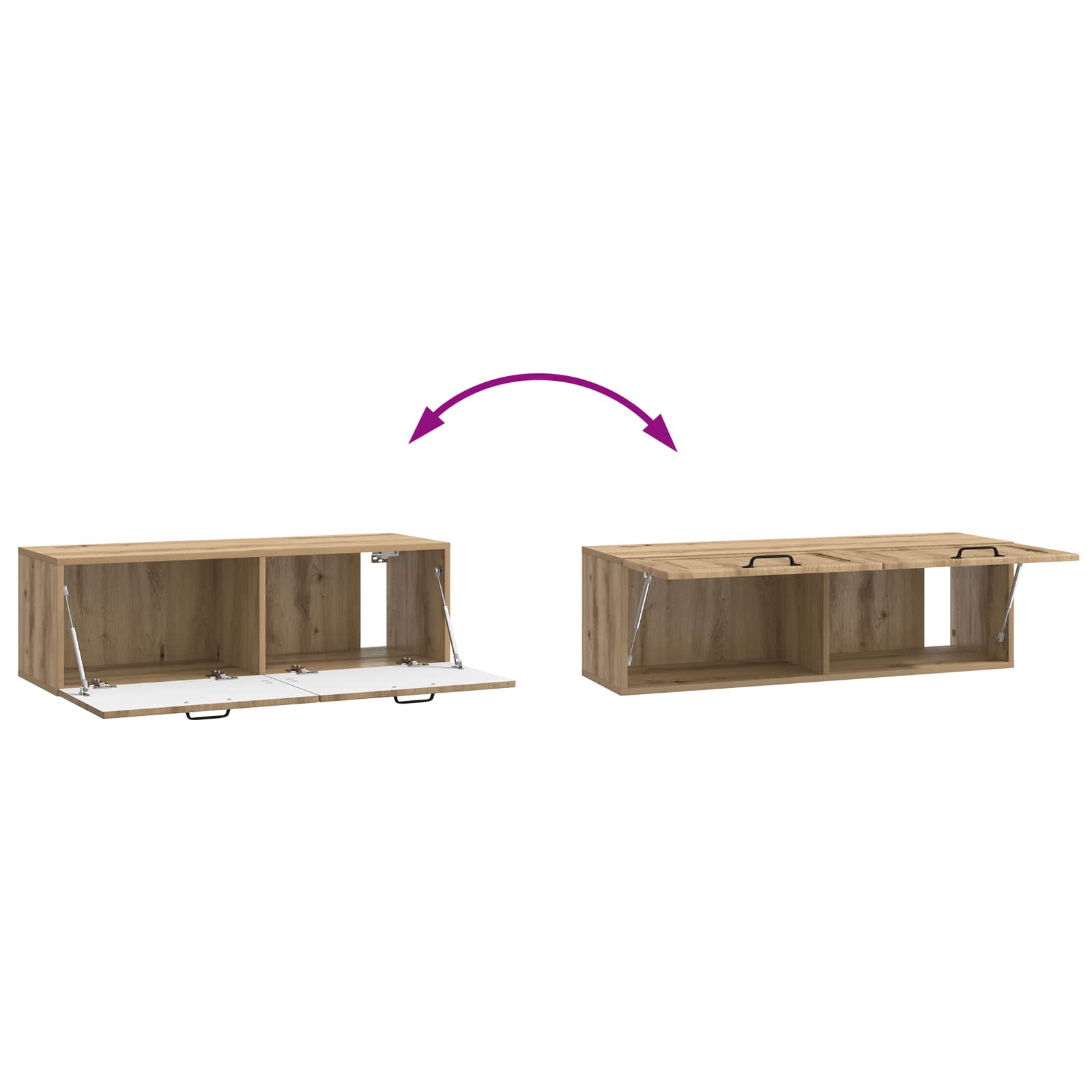 TV ormar za zid Hrast artisan 98 x 31 x 30 cm Konstruirano drvo