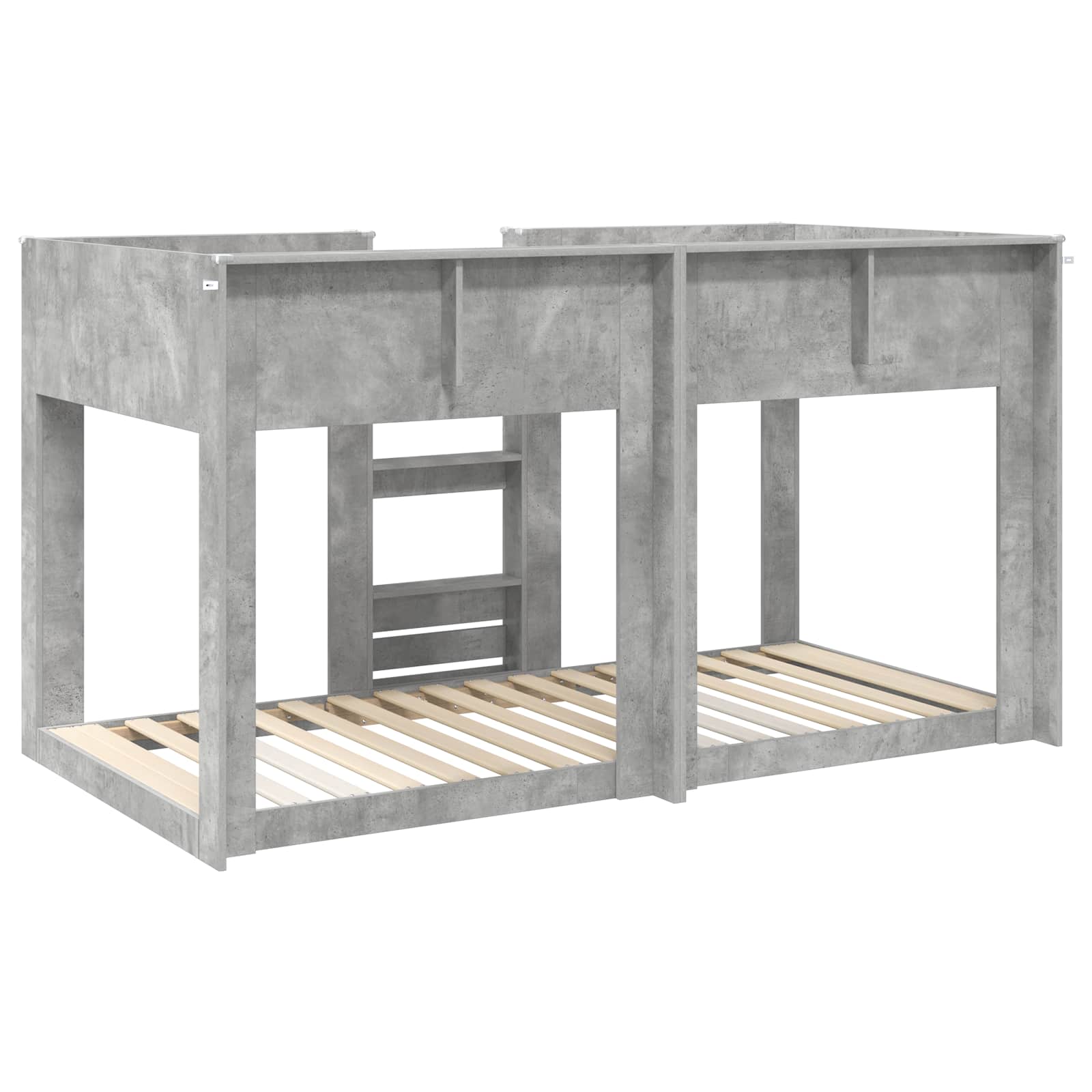 Krevet na kat za djecu Betonski sivi 75 x 190 cm