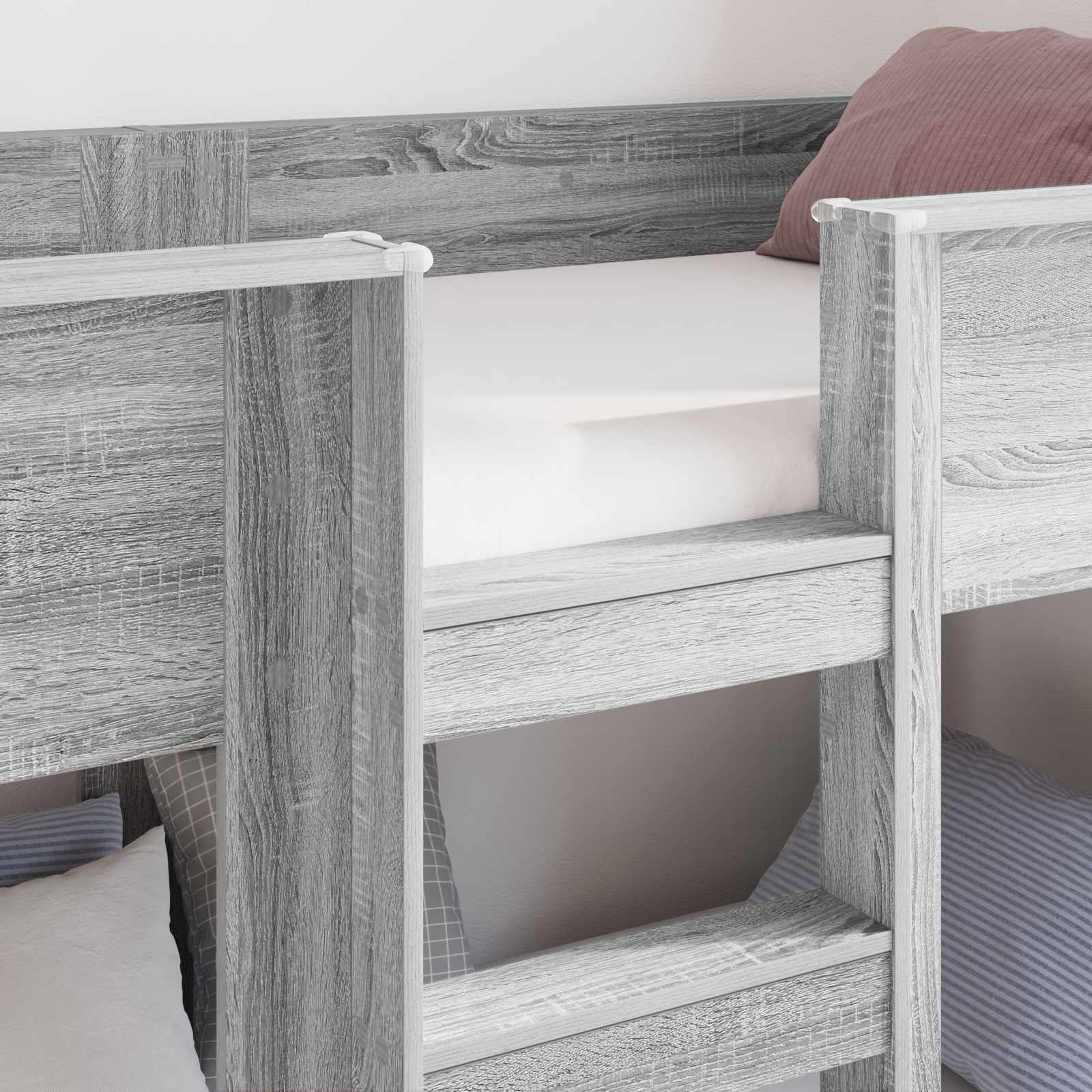 Krevet na kat za djecu Siva Sonoma 75 x 190 cm