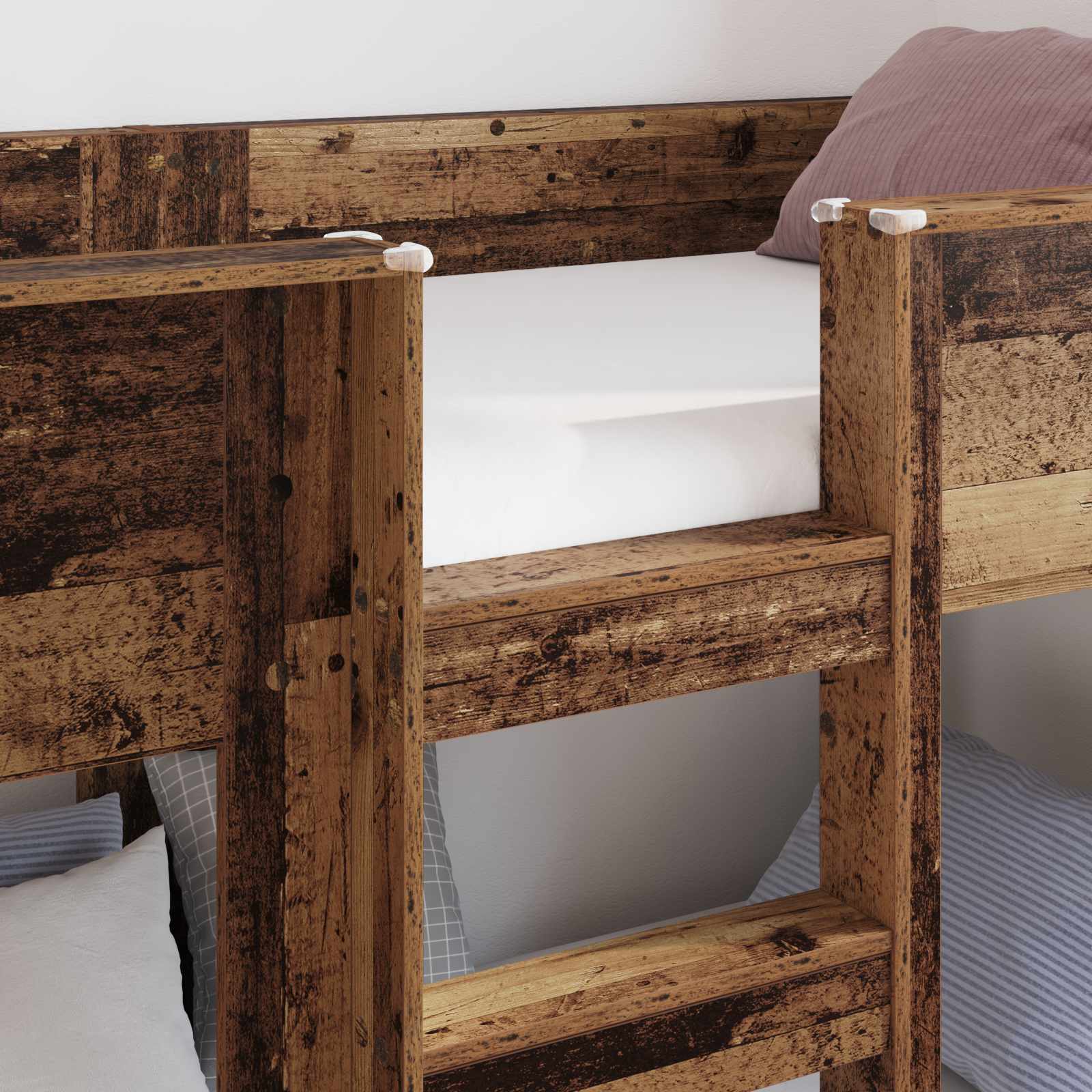 Krevet na kat za djecu Staro drvo 90 x 190 cm Konstruirano drvo