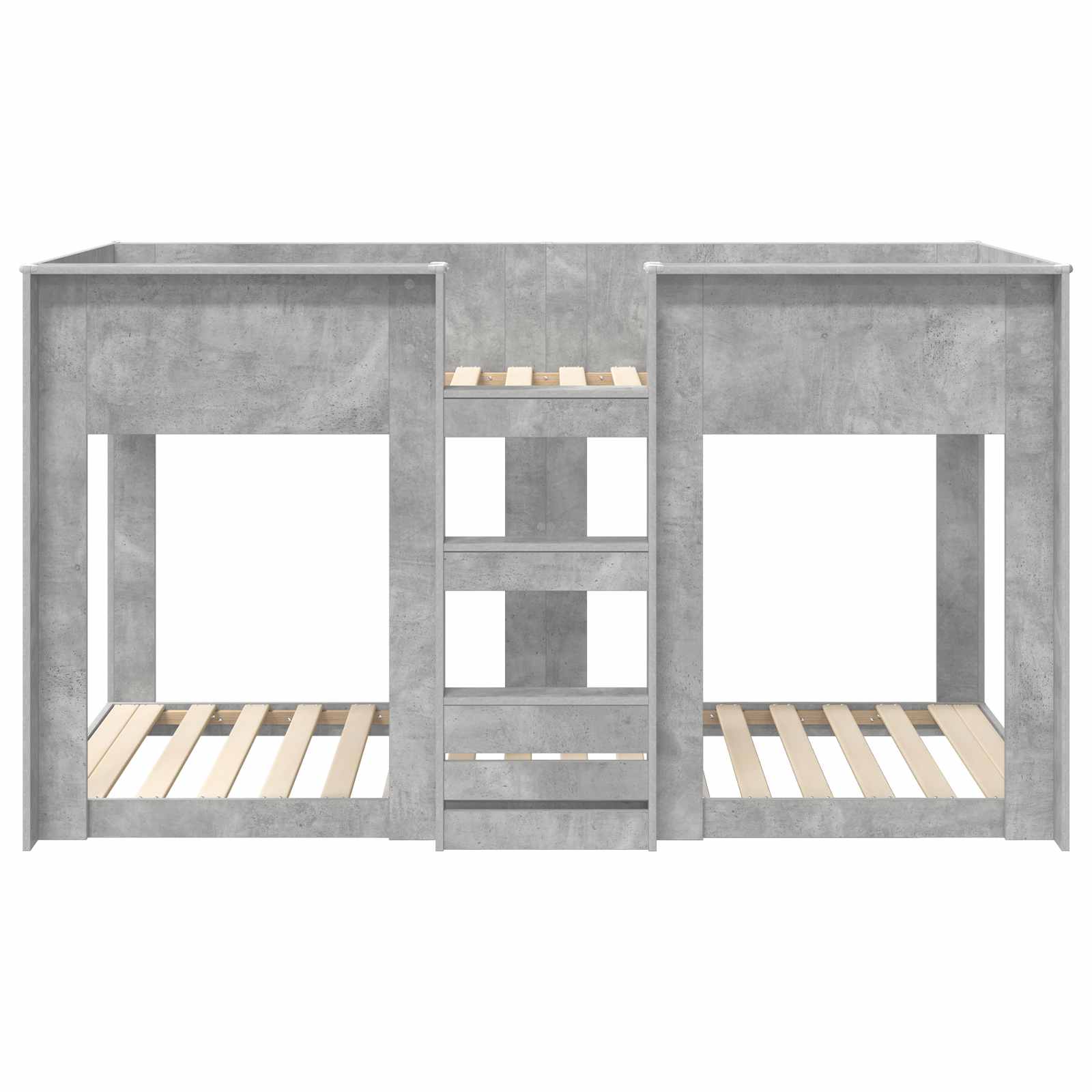 Krevet na kat za djecu Betonski sivi 80 x 200 cm