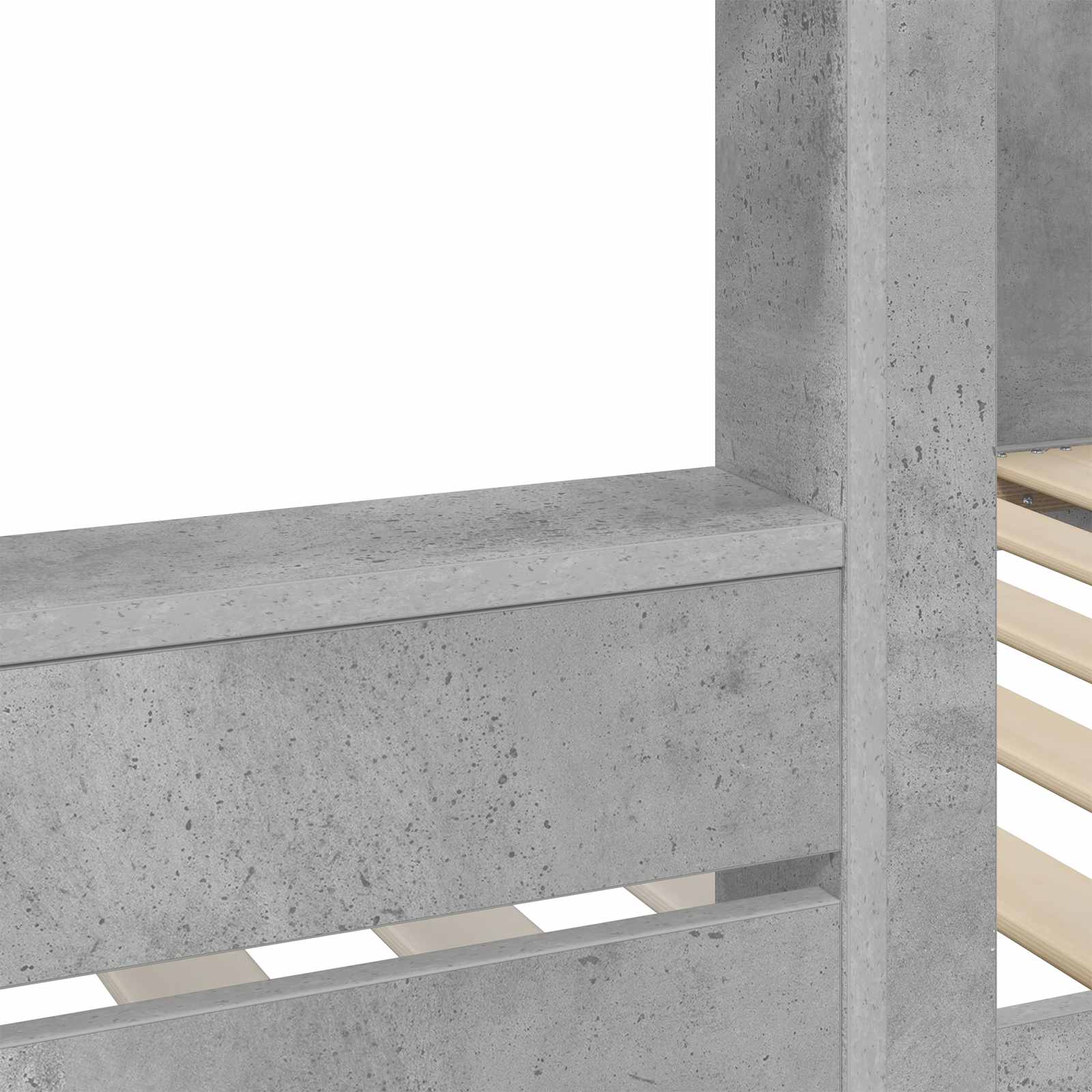 Krevet na kat za djecu Betonski sivi 100 x 200 cm