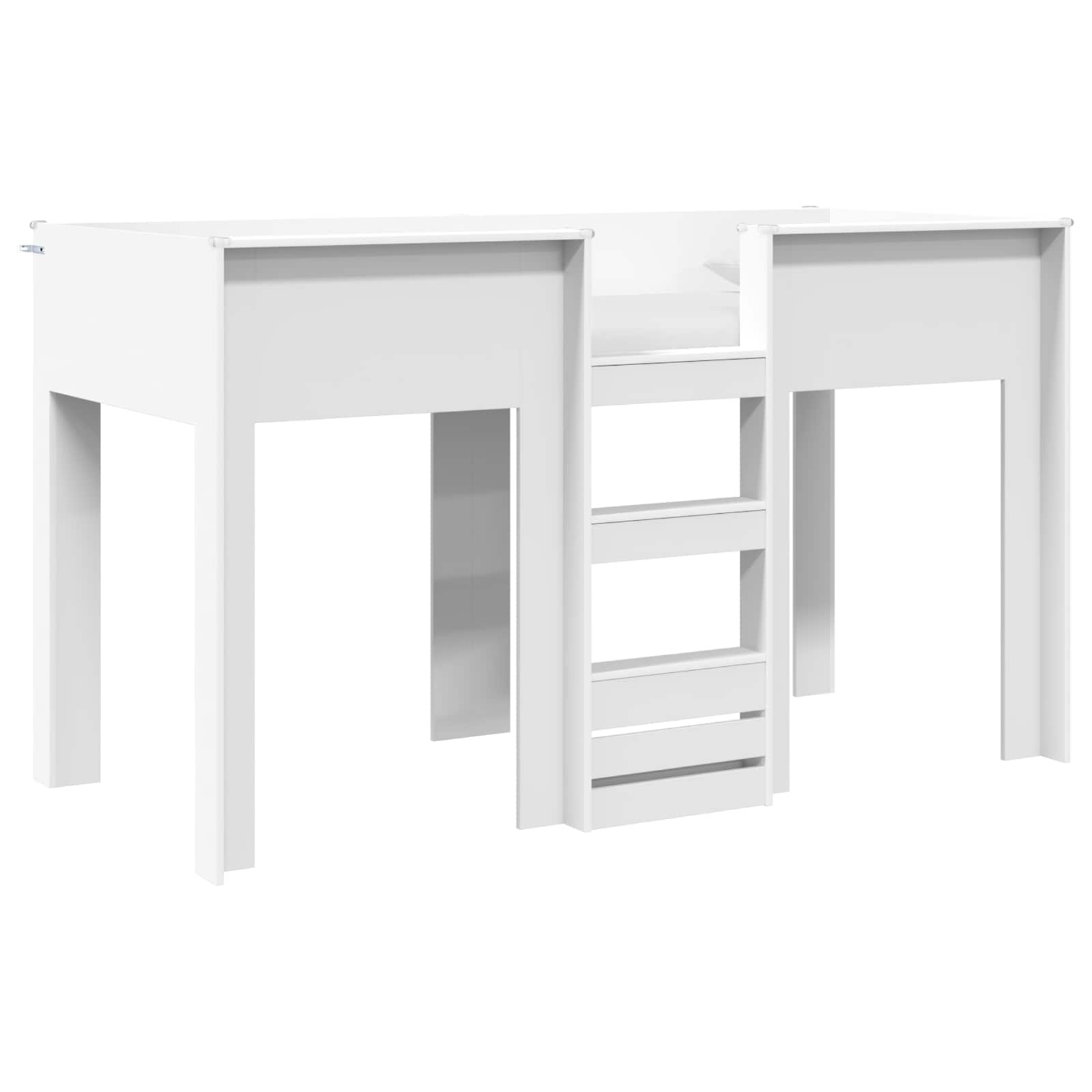 Krevet na kat za djecu Bijelo 75 x 190 cm Konstruirano drvo