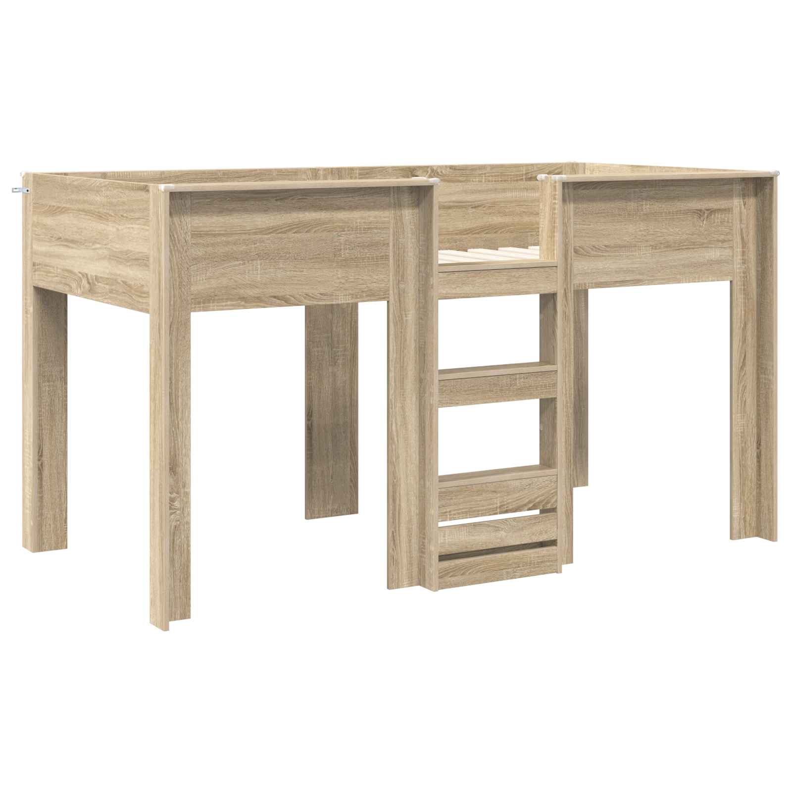 Krevet na kat za djecu s madracem Sonoma hrast 100 x 200 cm