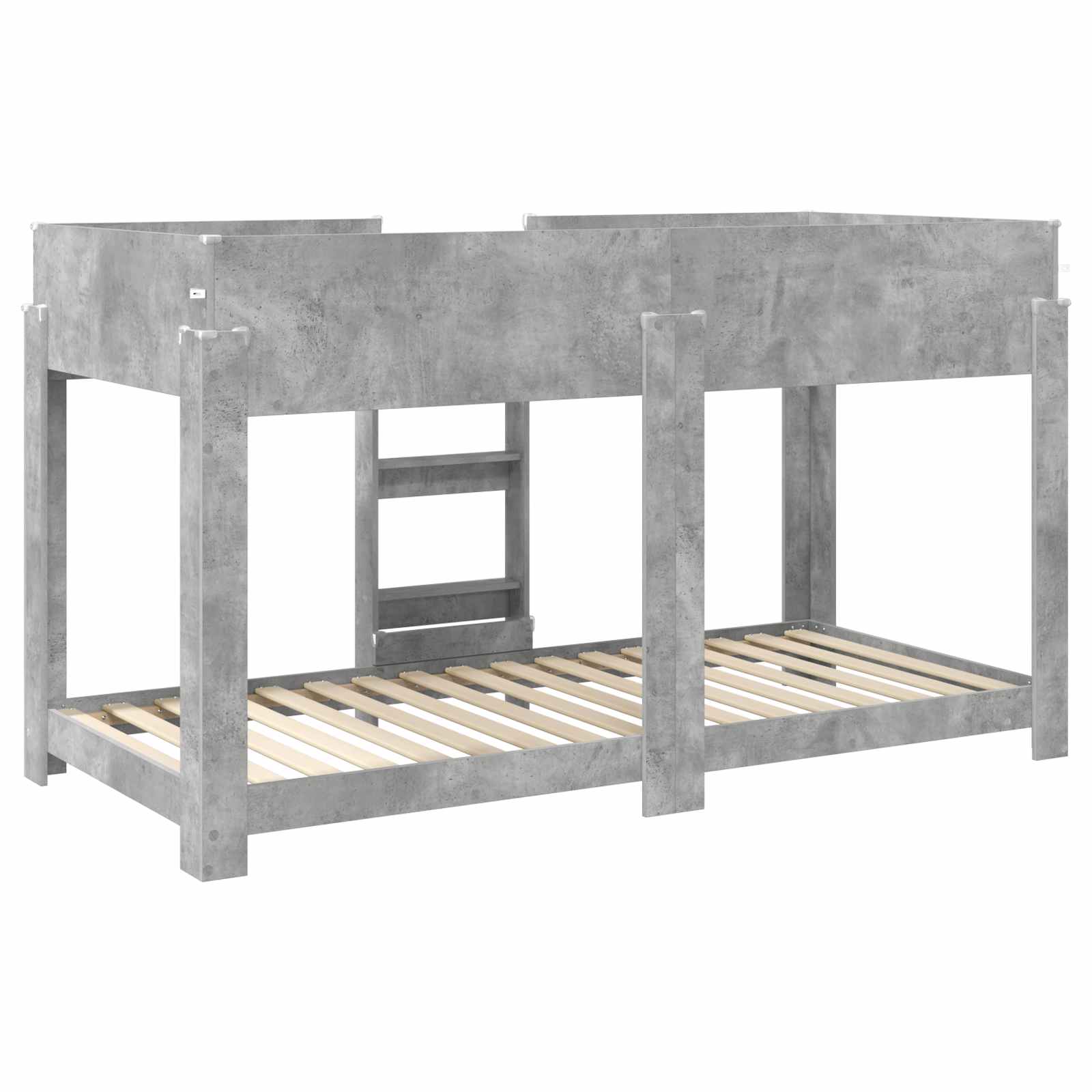 Krevet na kat za djecu Betonski sivi 90 x 200 cm