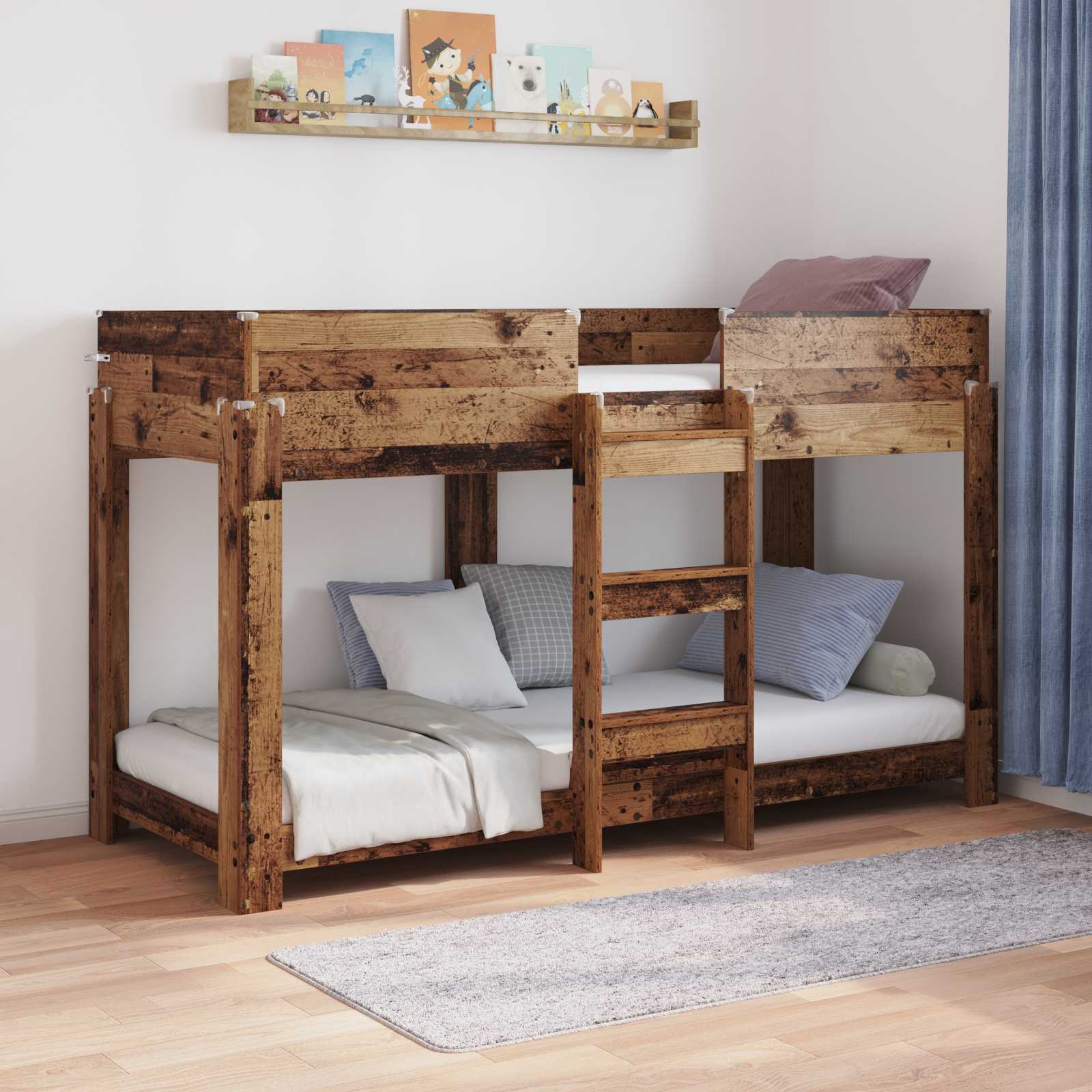 Krevet na kat za djecu Staro drvo 75 x 190 cm Konstruirano drvo