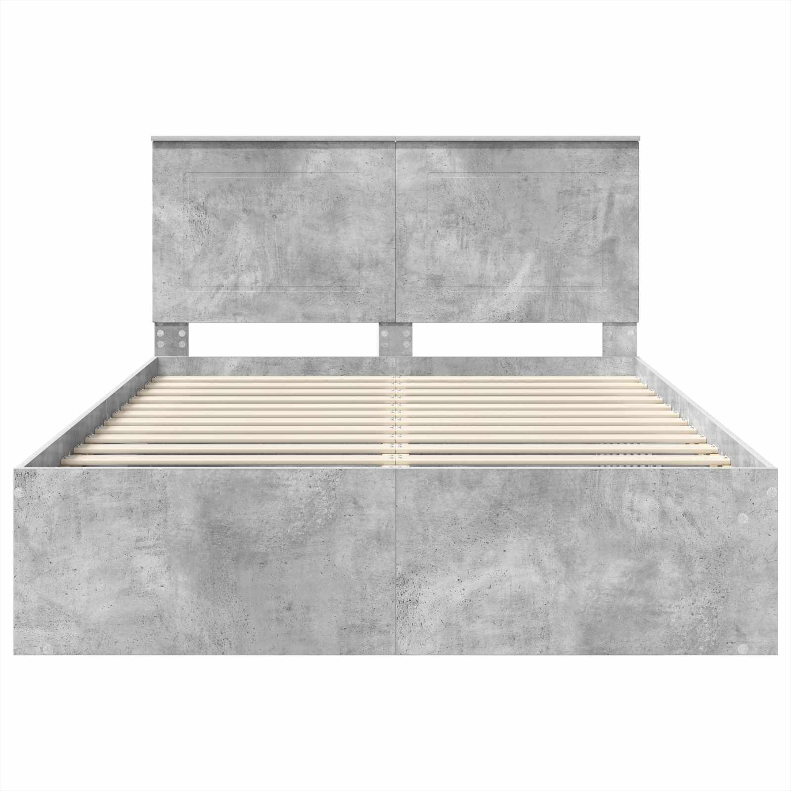 Krevetna konstrukcija Beton 160 x 200 cm Čvrsto borovo drvo