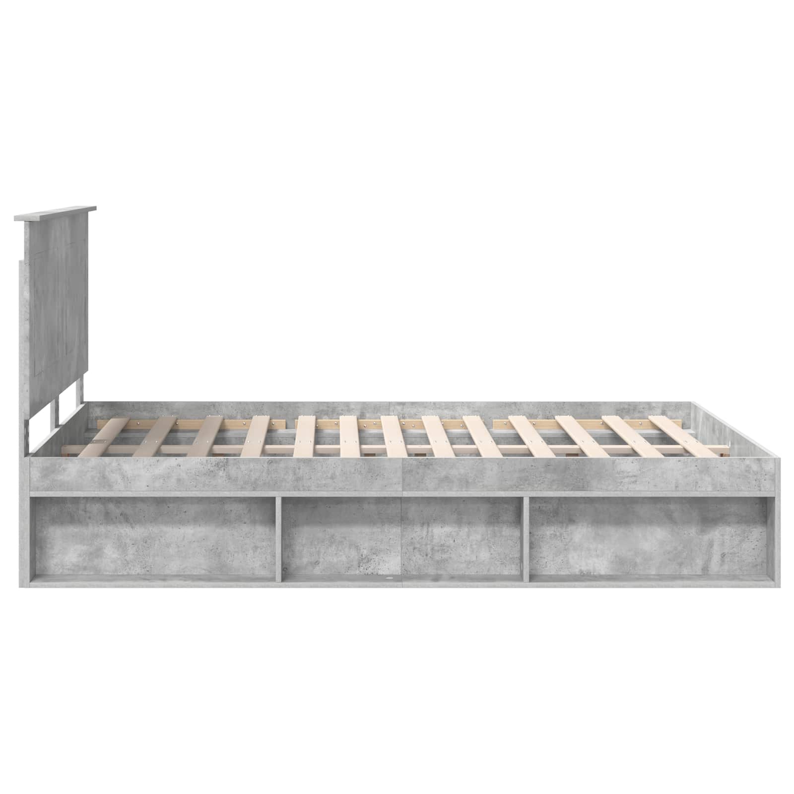 Krevetna konstrukcija Beton 160 x 200 cm Čvrsto borovo drvo