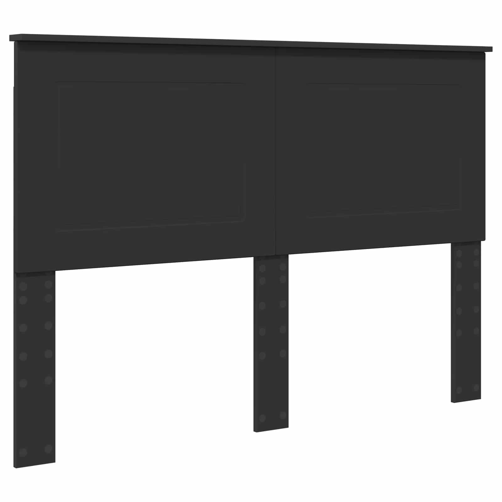 Krevetna konstrukcija Crna 140 x 200 cm Čvrsto borovo drvo