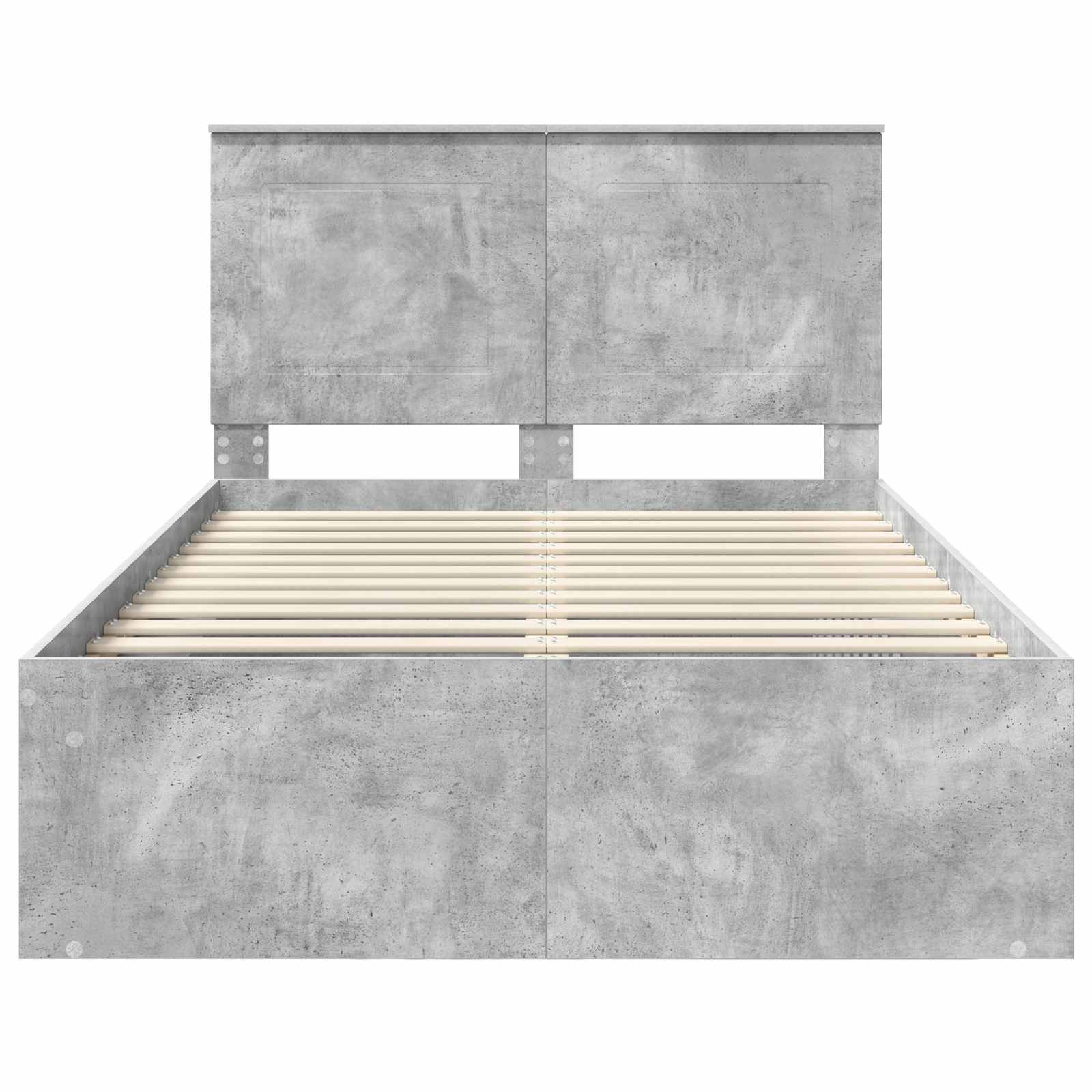 Krevetna konstrukcija Beton 120 x 190 cm Čvrsto borovo drvo
