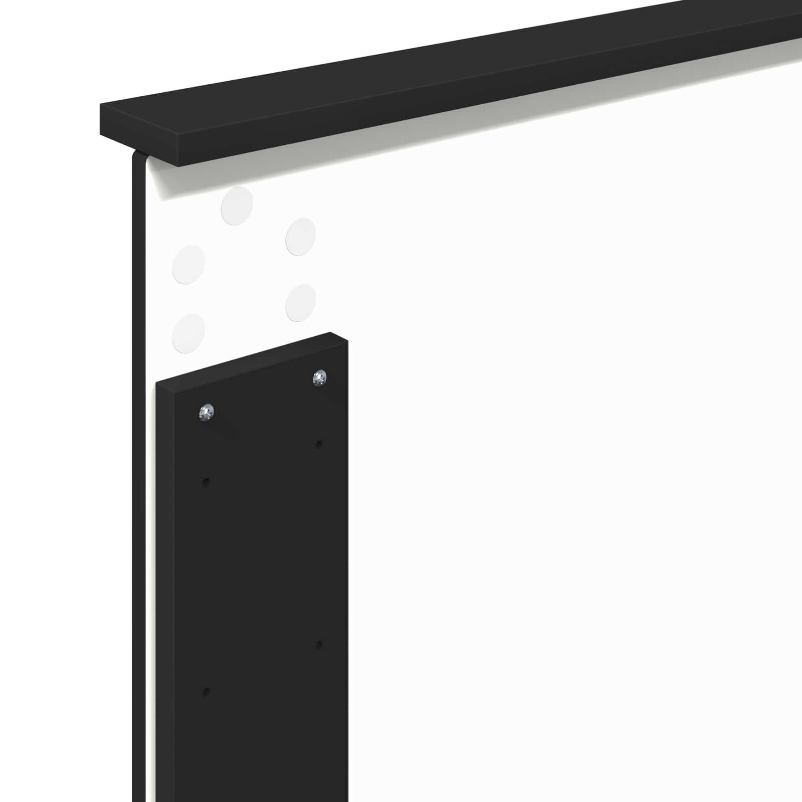 Krevetna konstrukcija Crna 90 x 190 cm Čvrsto borovo drvo