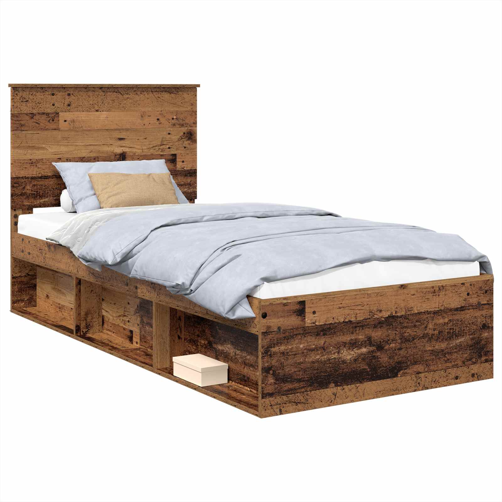 Krevetna konstrukcija Staro drvo 90 x 200 cm Čvrsto borovo drvo