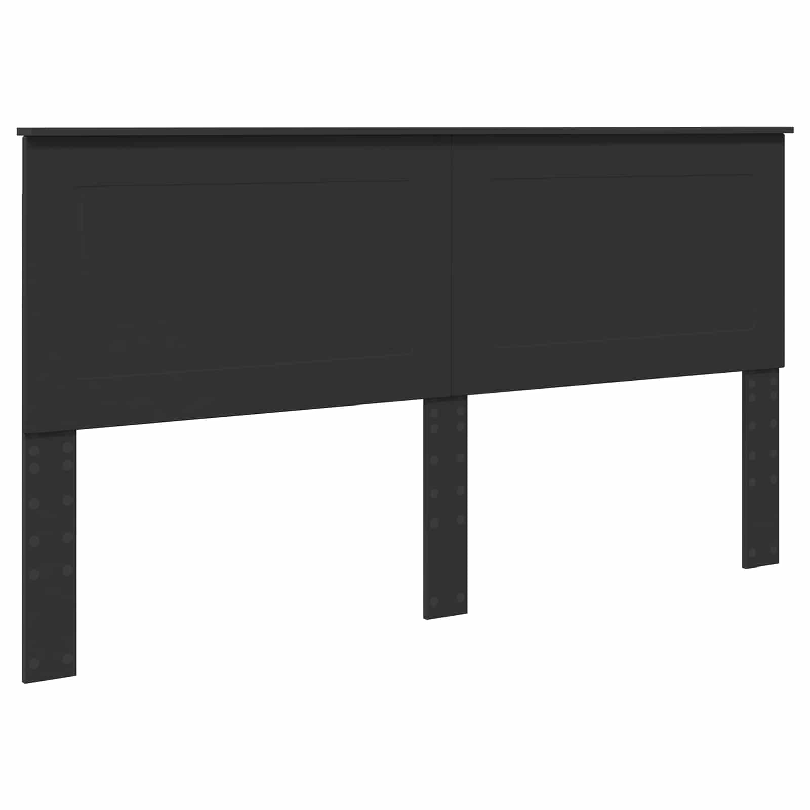 Krevetna konstrukcija Crna 200 x 200 cm Inženjersko Drvo