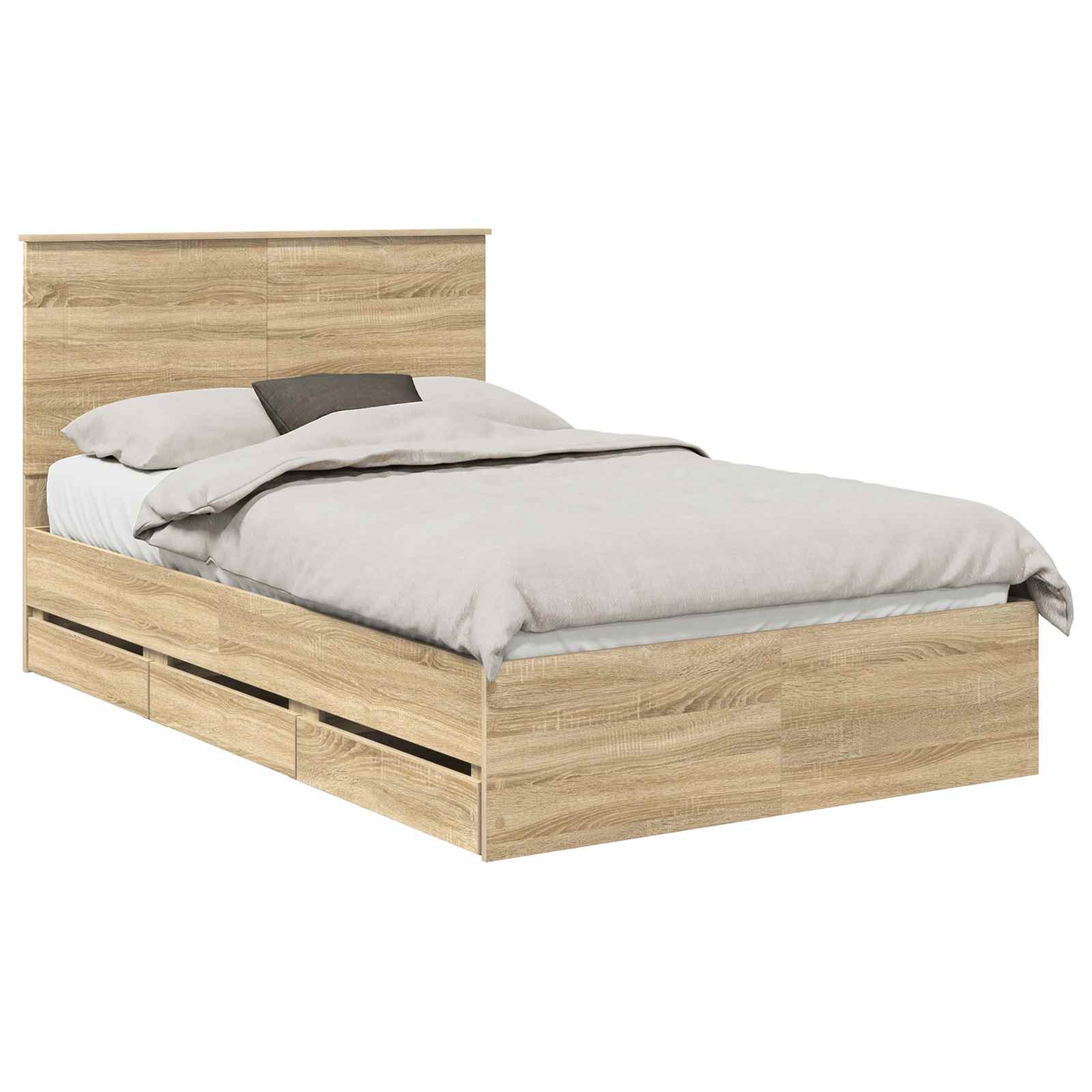 Krevetna konstrukcija s ladicama Sonoma hrast 120 x 200 cm