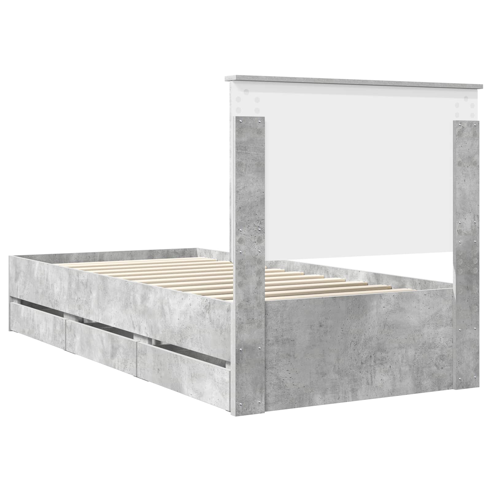 Krevetna konstrukcija s ladicama Betonski sivi 90 x 200 cm