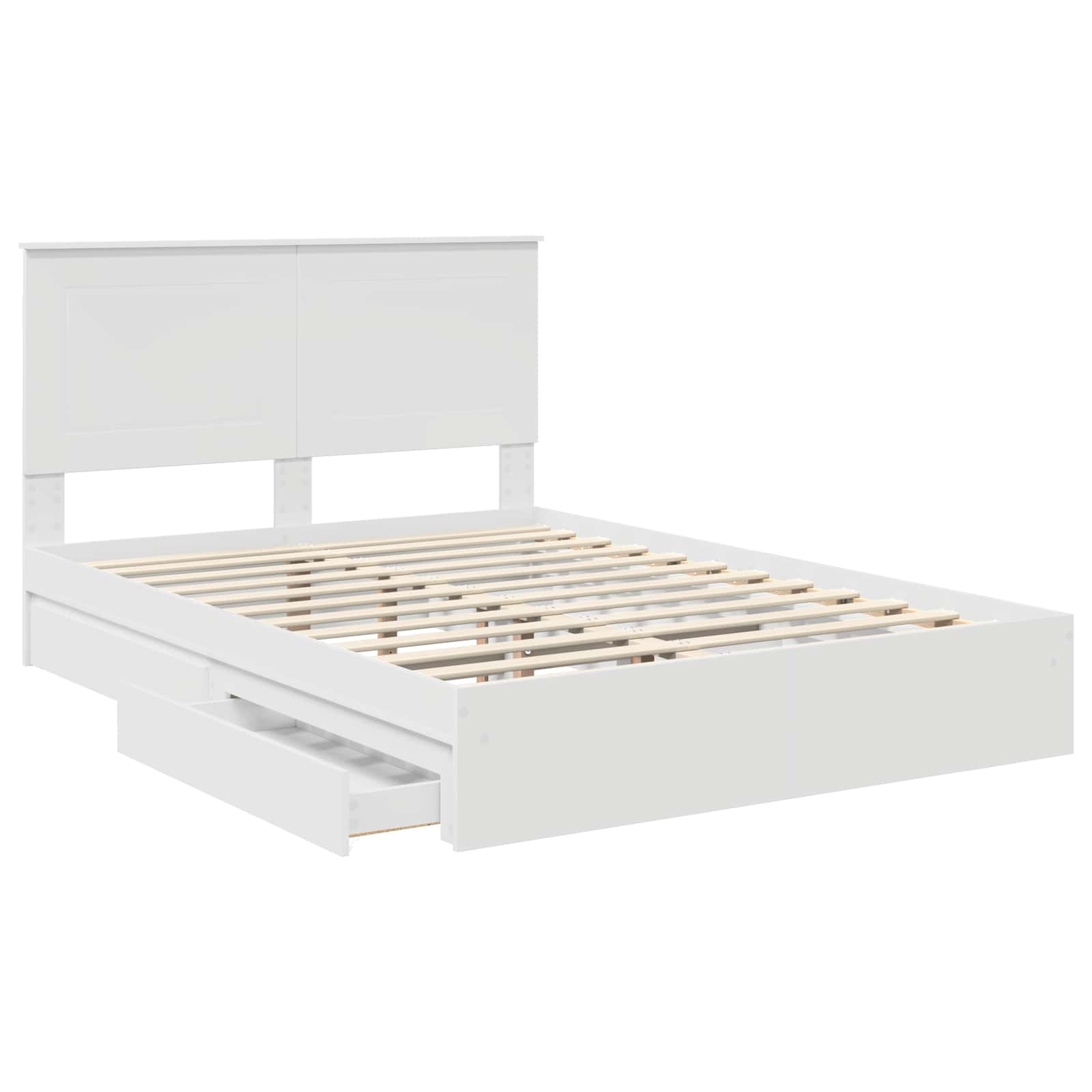 Krevet s od storage Bijelo 160 x 200 cm Konstruirano drvo