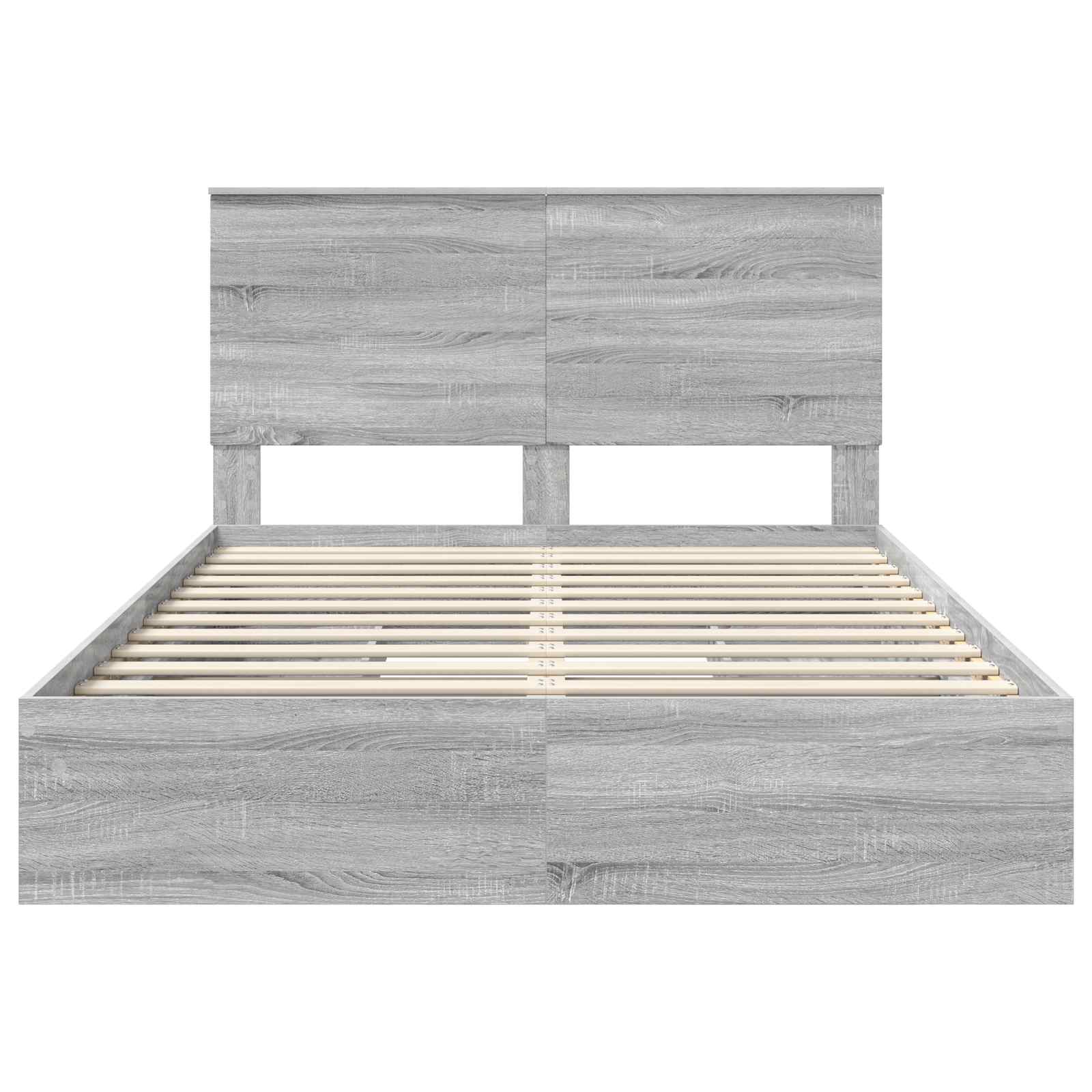 Krevet s od storage Siva Sonoma 140 x 200 cm Konstruirano drvo
