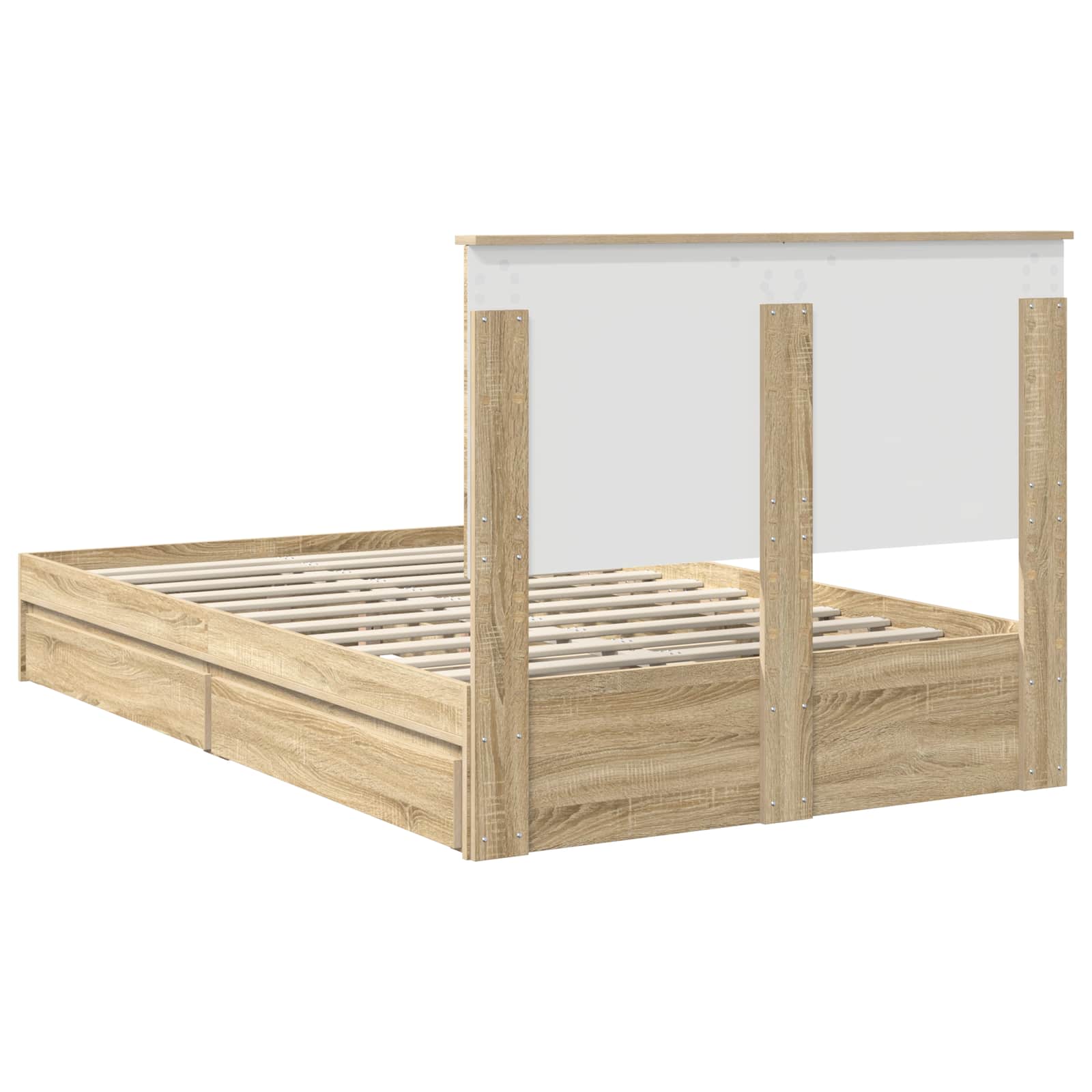 Krevet s od storage Sonoma hrast 120 x 200 cm Konstruirano drvo