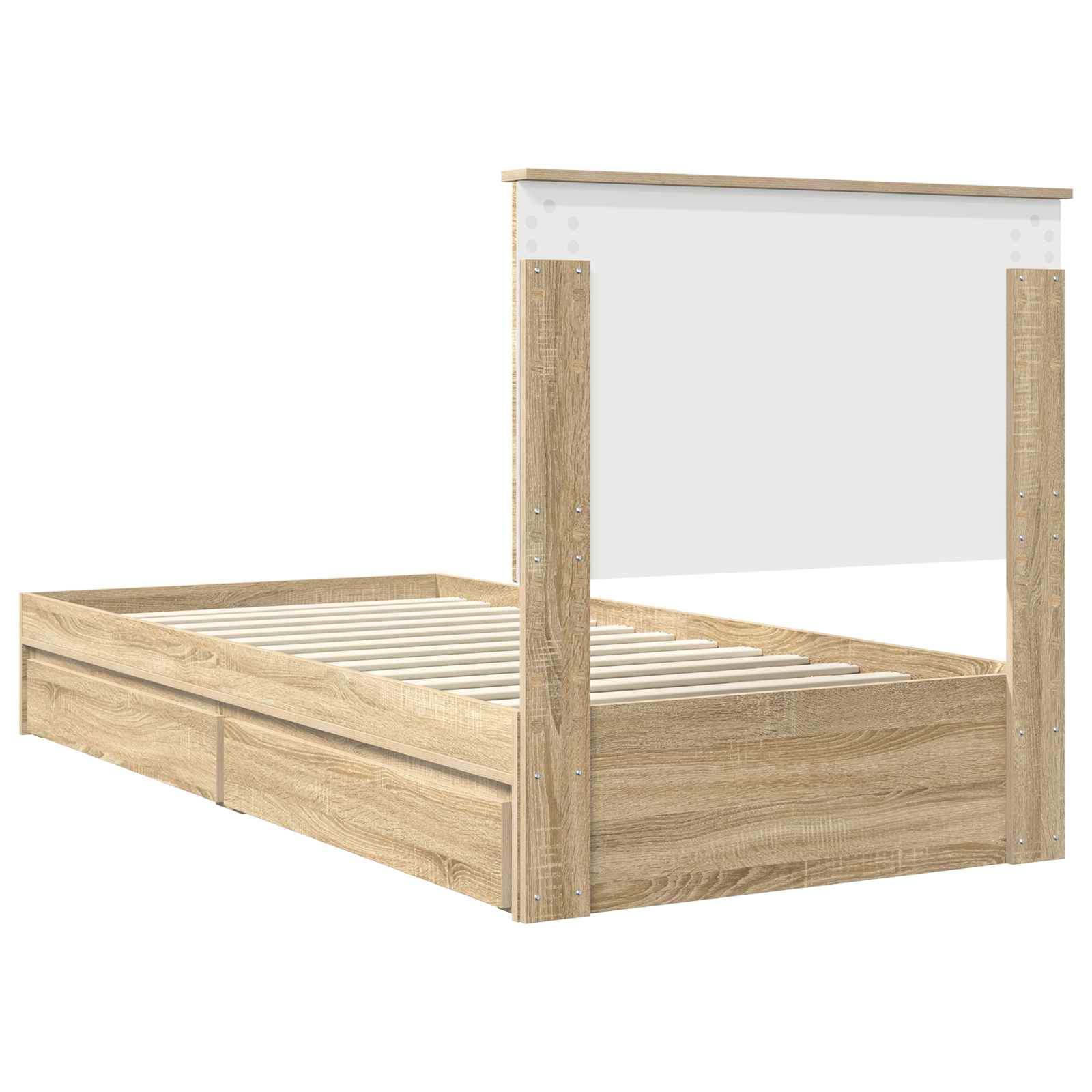 Krevet s od storage Sonoma hrast 100 x 200 cm Konstruirano drvo