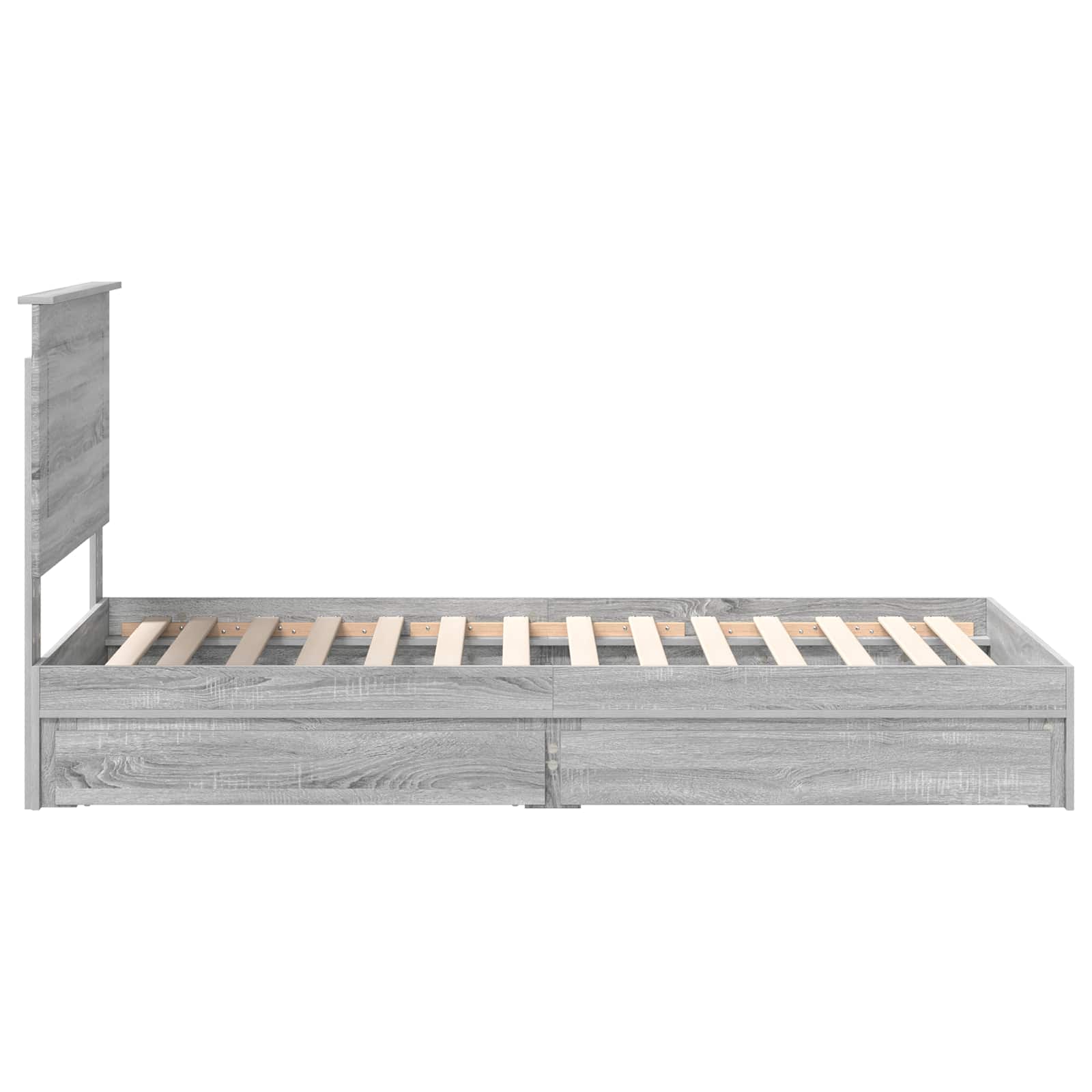 Krevet s od storage Siva Sonoma 90 x 190 cm Konstruirano drvo