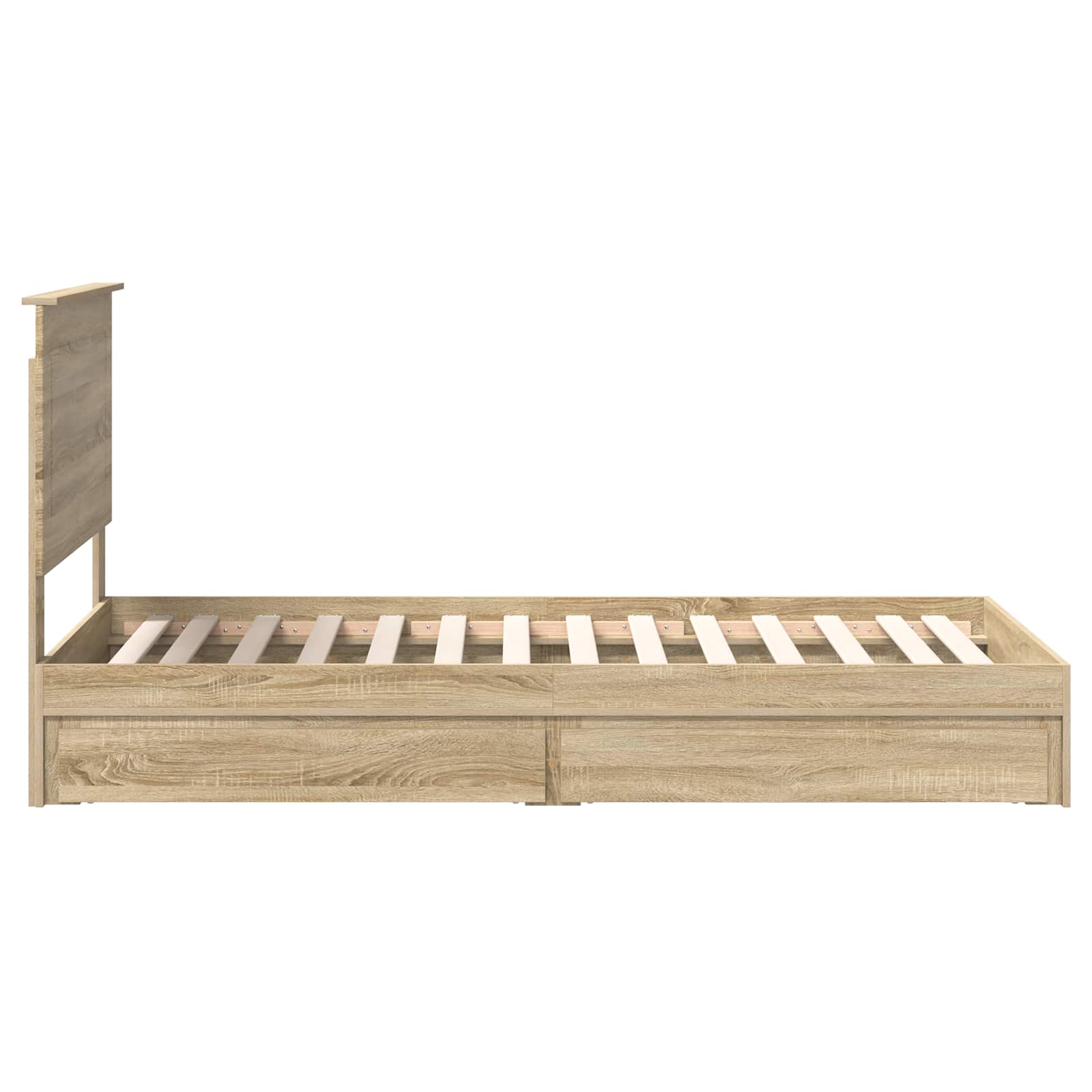 Krevet s od storage Sonoma hrast 90 x 200 cm Konstruirano drvo