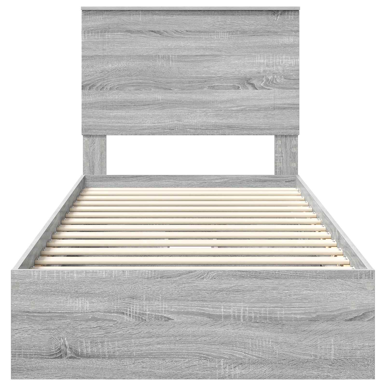 Krevet s od storage Siva Sonoma 90 x 200 cm Konstruirano drvo