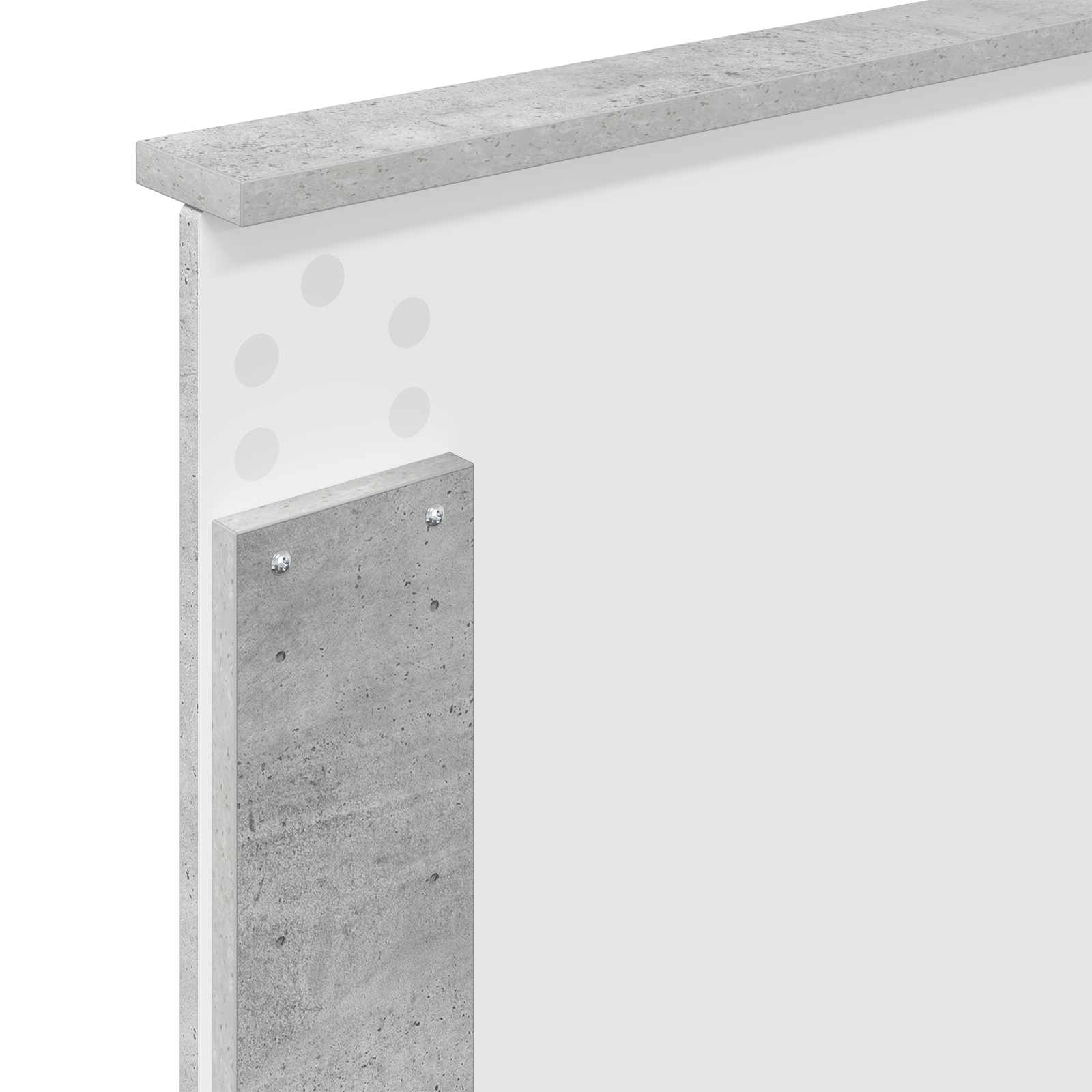 Krevet s od storage Betonski sivi 75 x 190 cm Konstruirano drvo