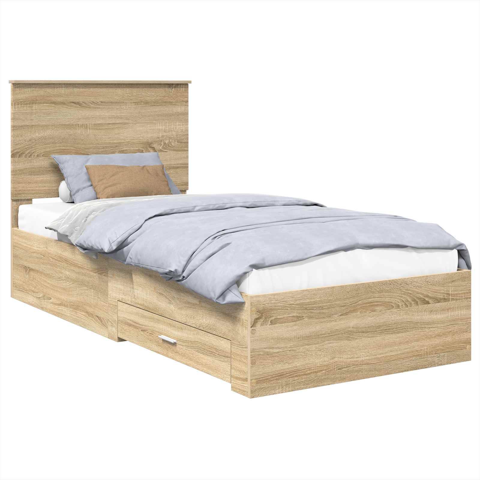 Krevetna konstrukcija s uzglavljem Sonoma hrast 90 x 190 cm