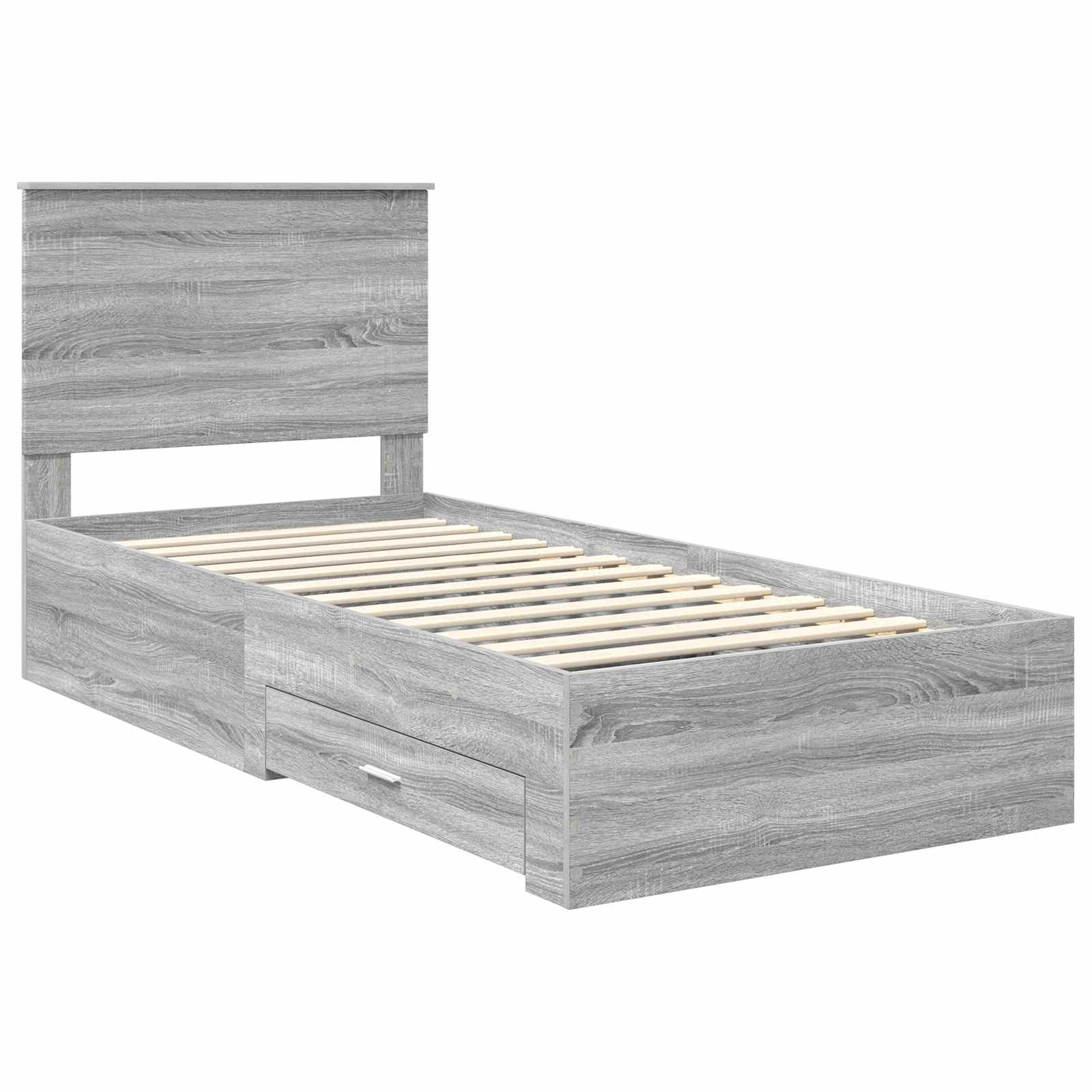 Krevetna konstrukcija Siva Sonoma 90 x 200 cm Konstruirano drvo