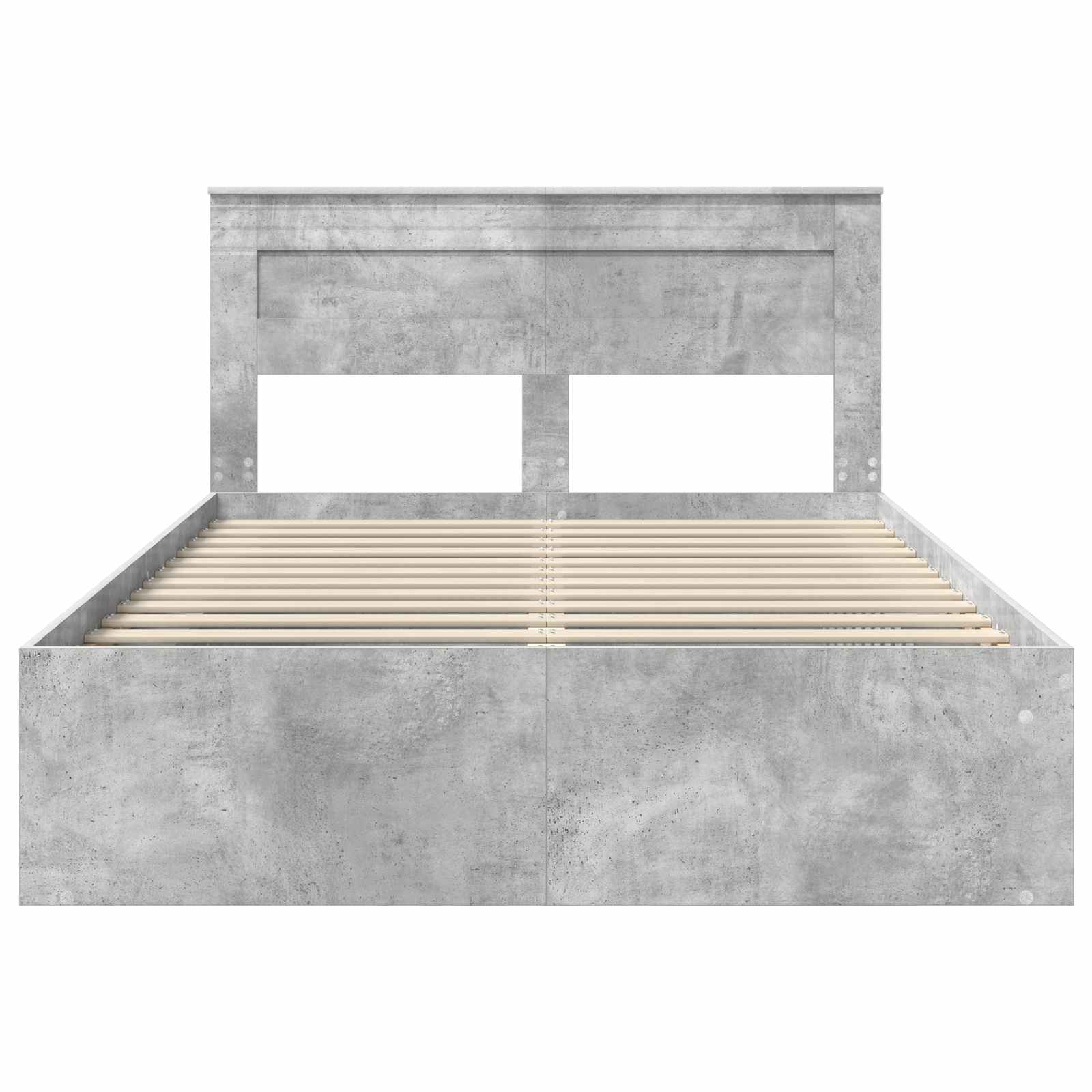 Krevetna konstrukcija Beton 160 x 200 cm Čvrsto borovo drvo