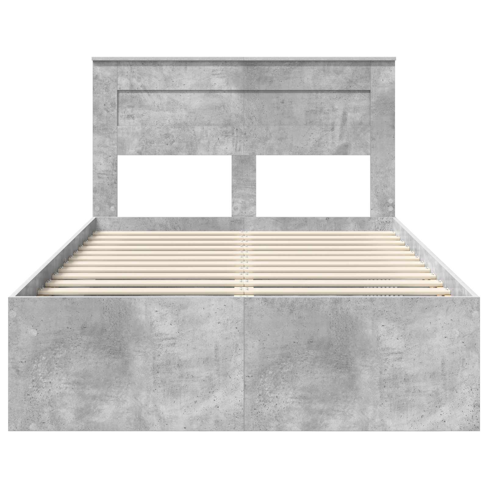 Krevetna konstrukcija Beton 120 x 190 cm Čvrsto borovo drvo