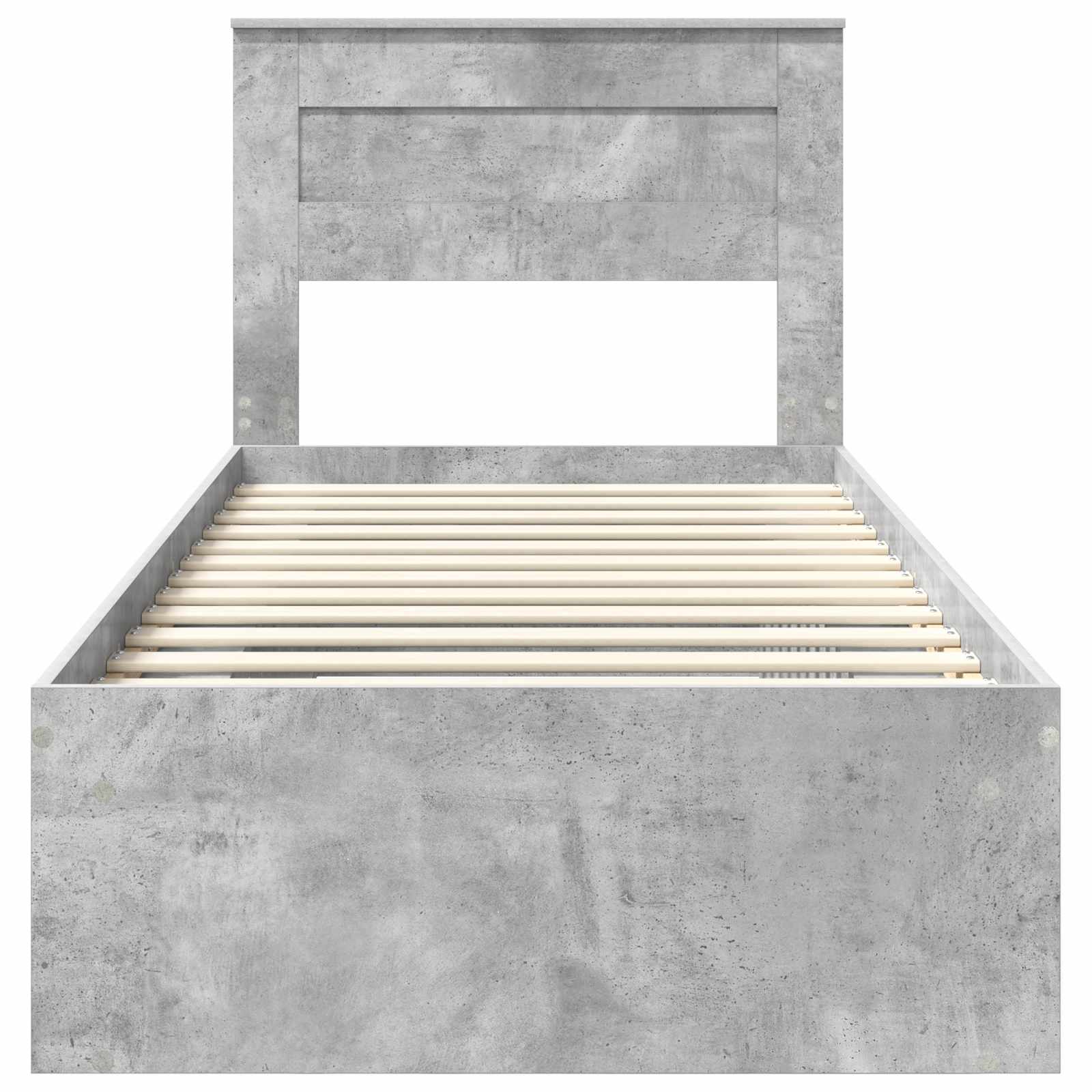 Krevetna konstrukcija s uzglavljem Betonska siva 90 x 190 cm