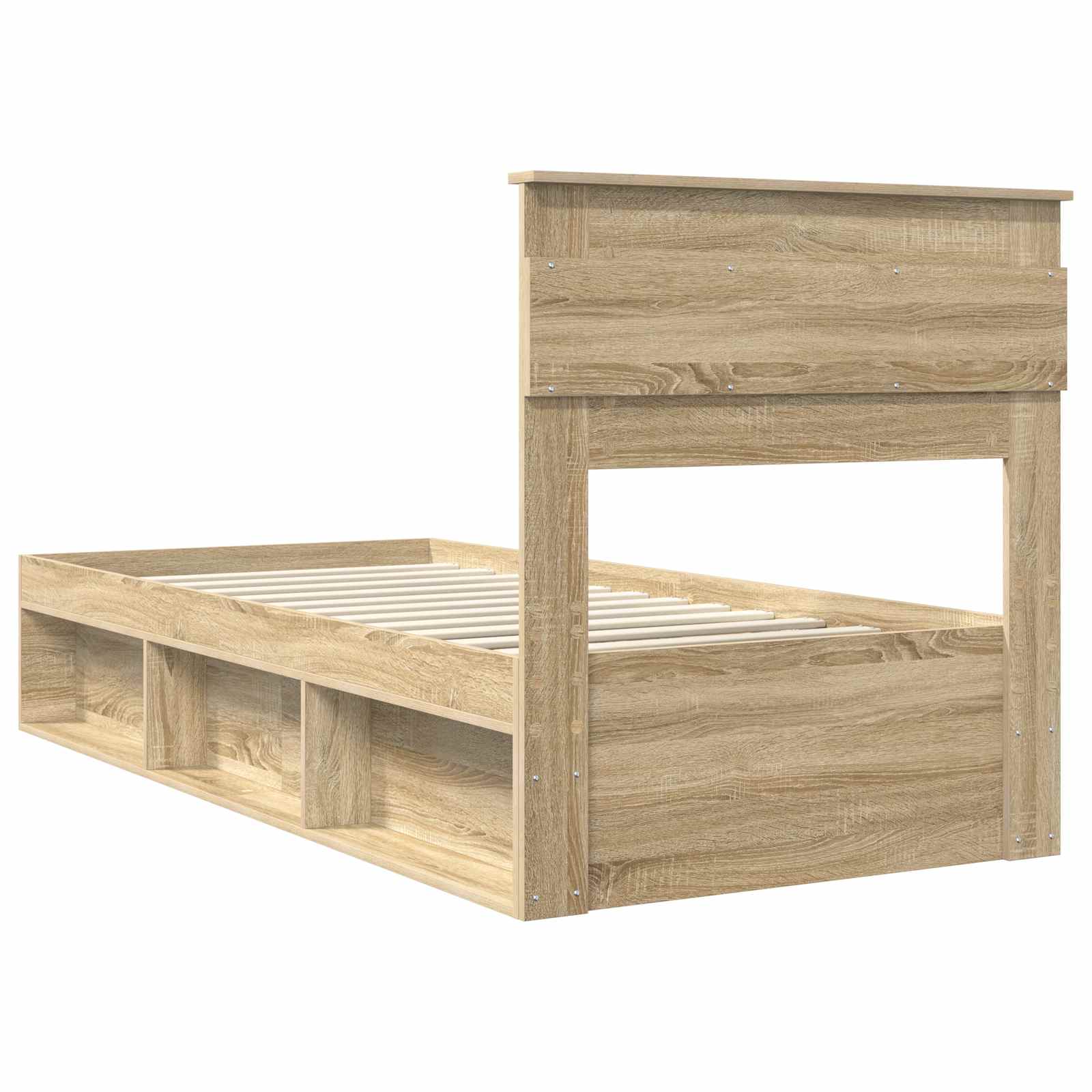 Krevetna konstrukcija s uzglavljem Sonoma hrast 75 x 190 cm