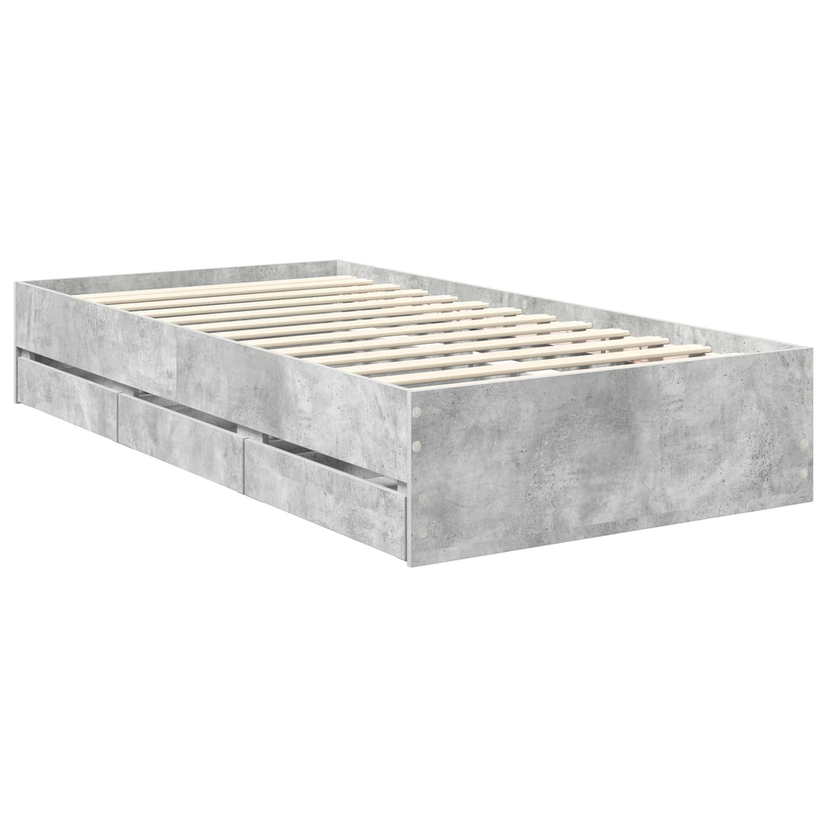 Krevetna konstrukcija s ladicama Betonski sivi 90 x 200 cm