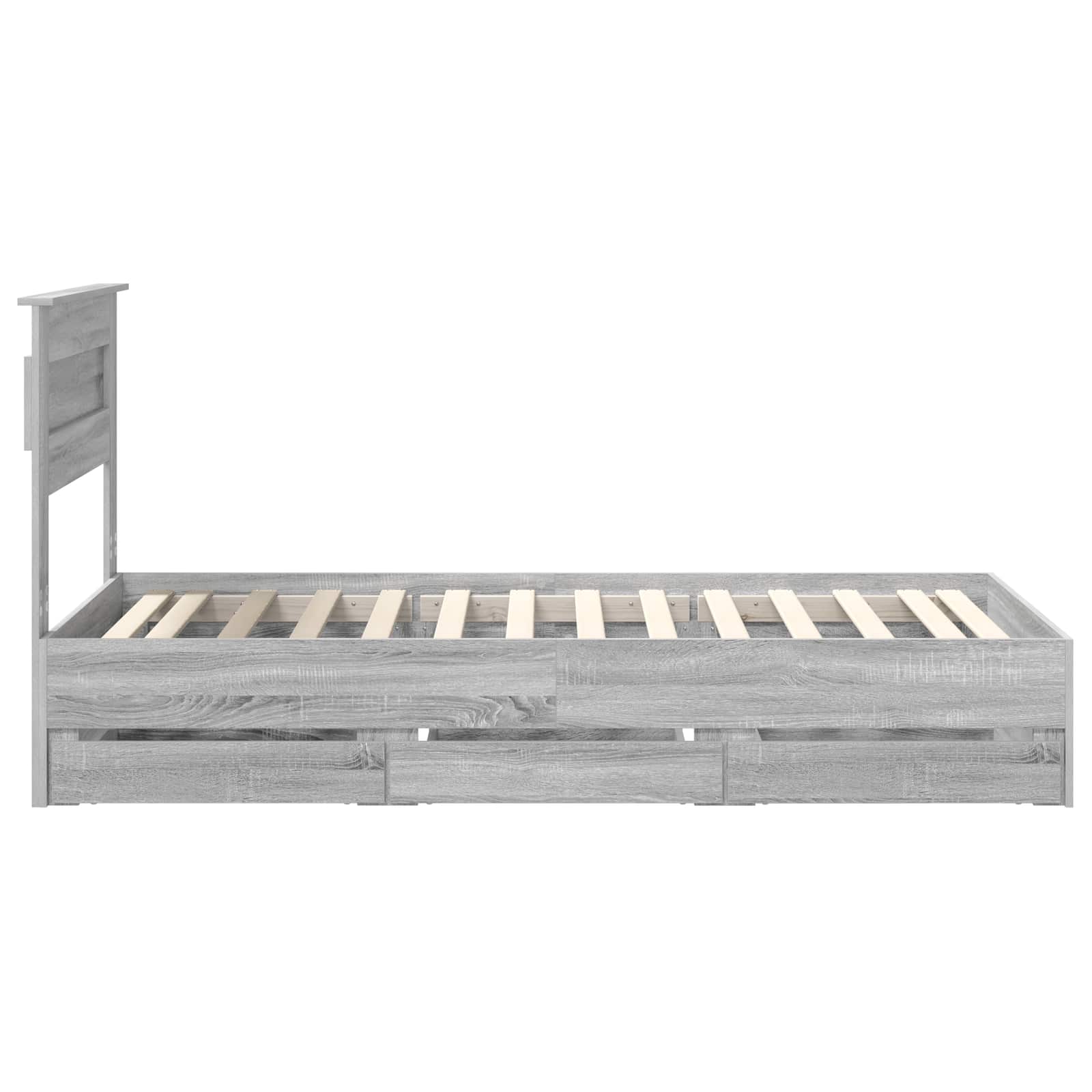 Krevetna konstrukcija Siva Sonoma 75 x 190 cm Inženjersko Drvo