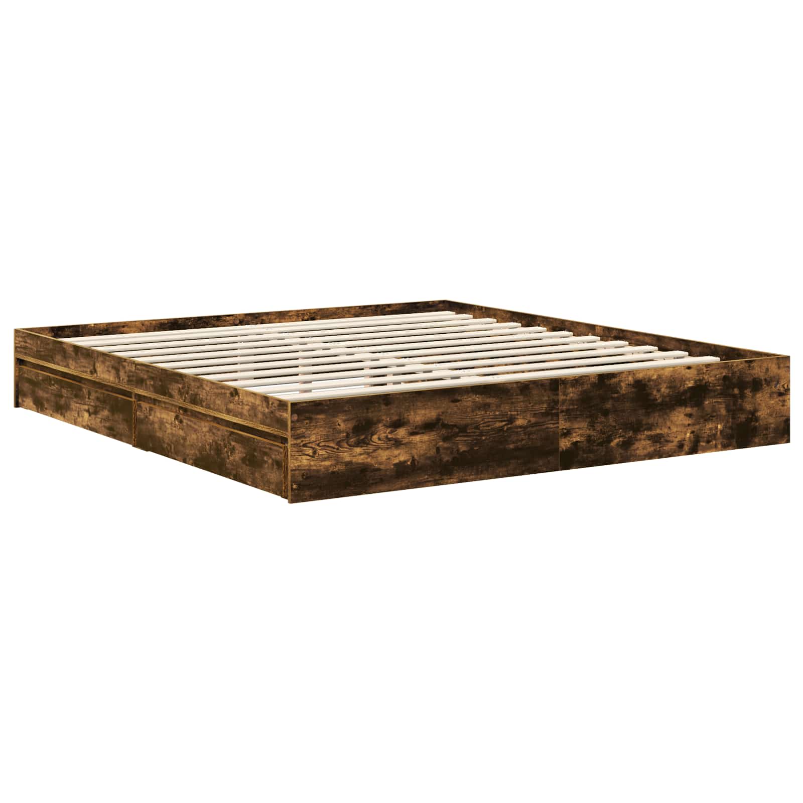 Krevet s od storage s uzglavljem Dimljeni hrast 180 x 200 cm