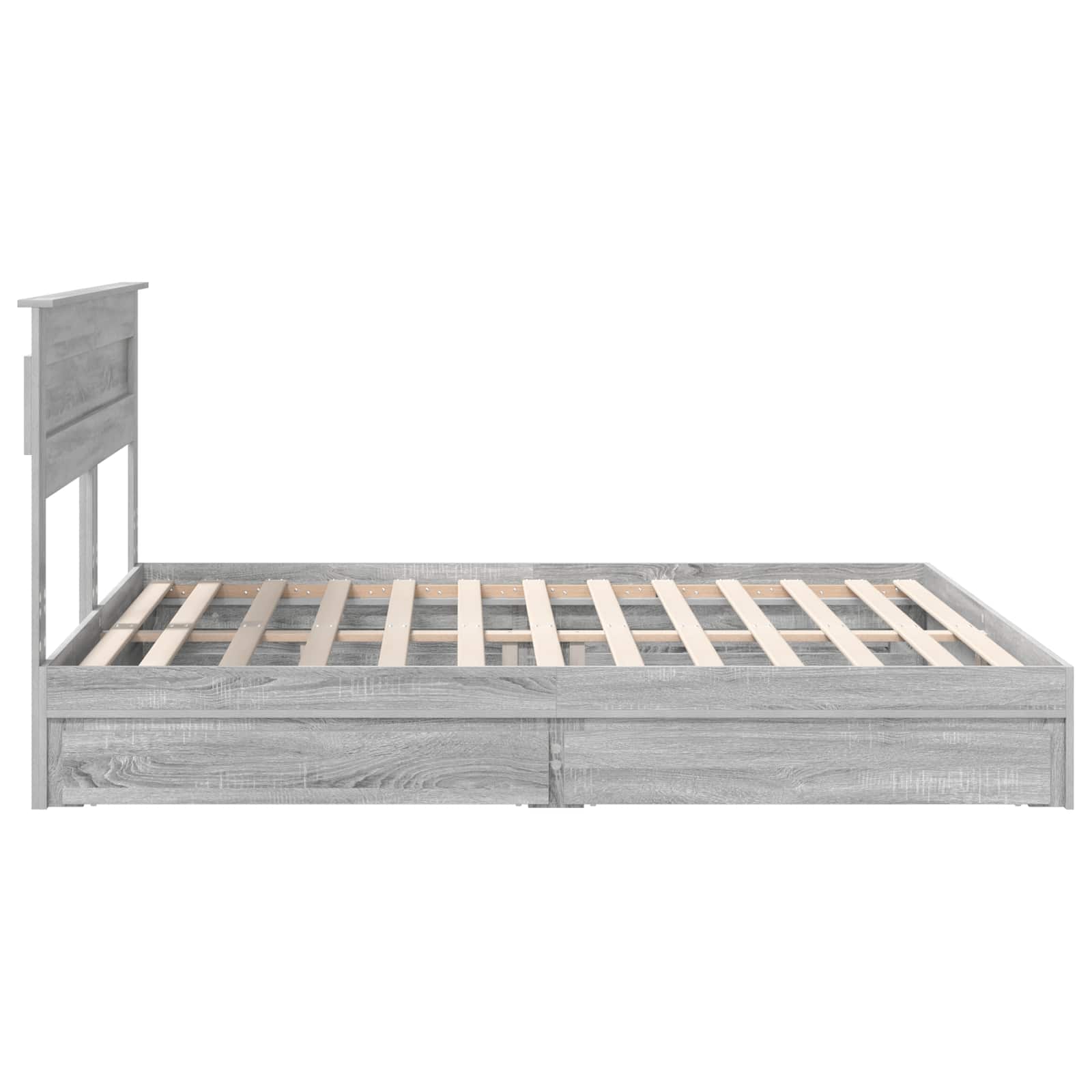 Krevet s od storage Siva Sonoma 180 x 200 cm Konstruirano drvo