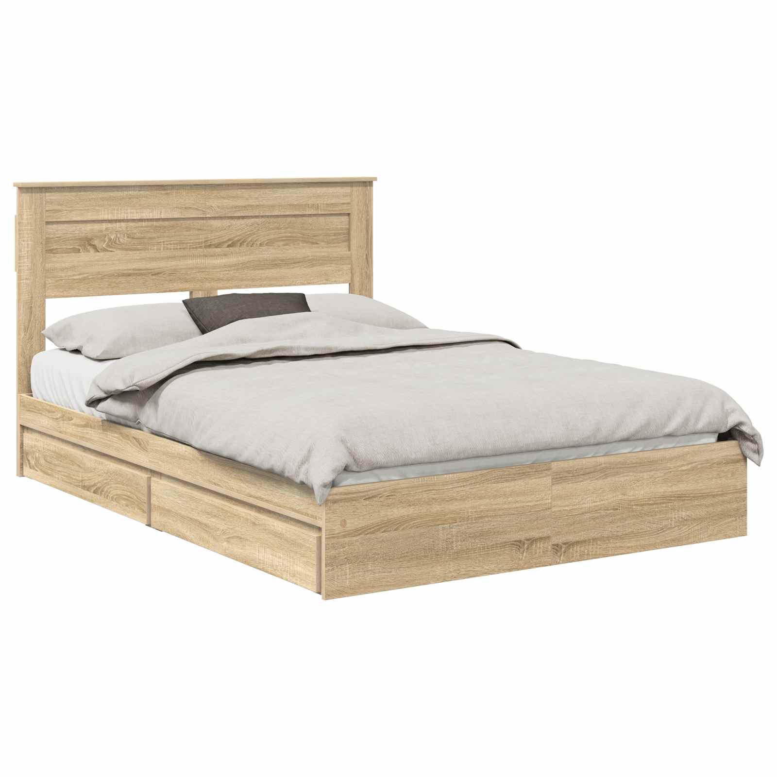 Krevet s od storage Sonoma hrast 160 x 200 cm Konstruirano drvo