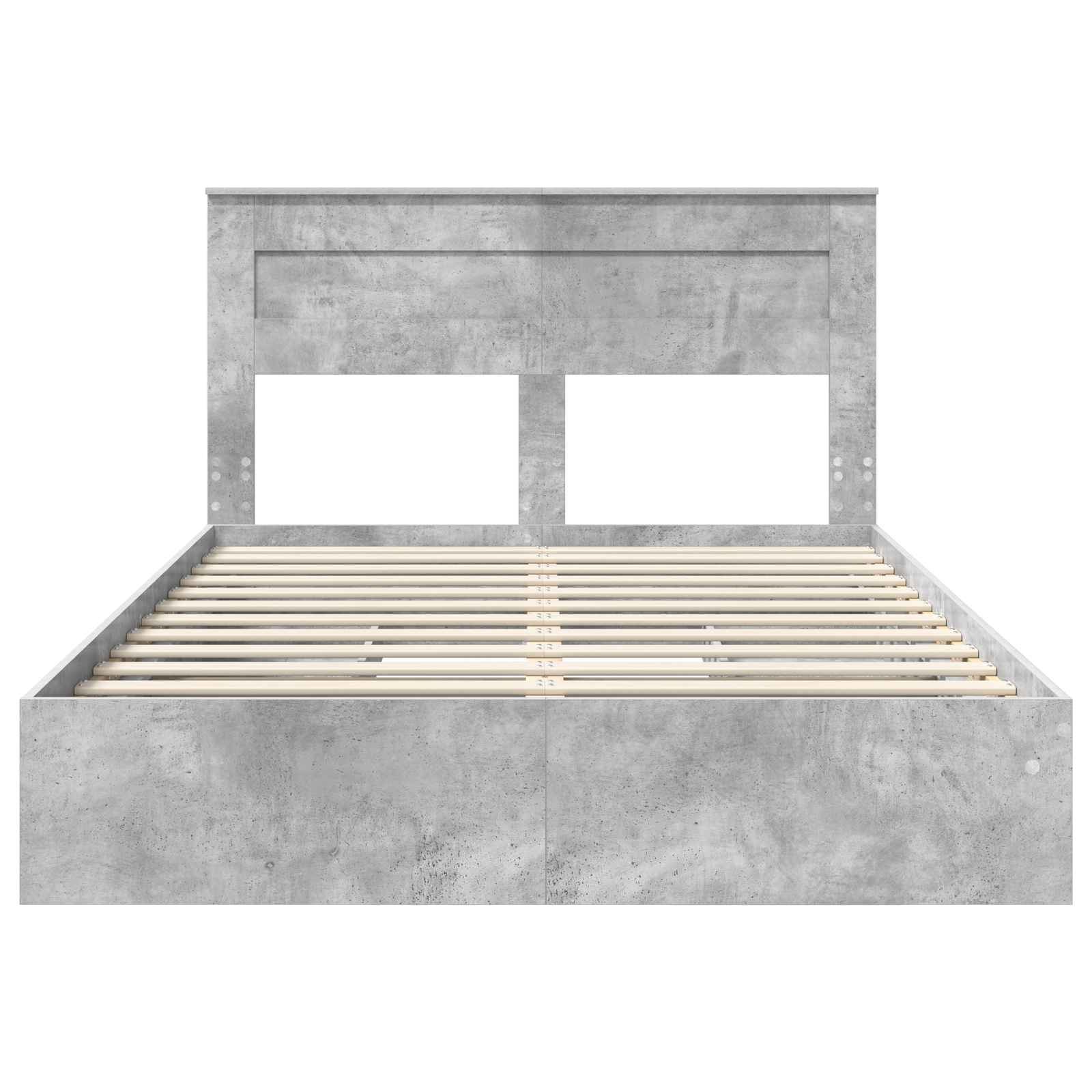 Krevet s od storage s uzglavljem Betonski sivi 150 x 200 cm