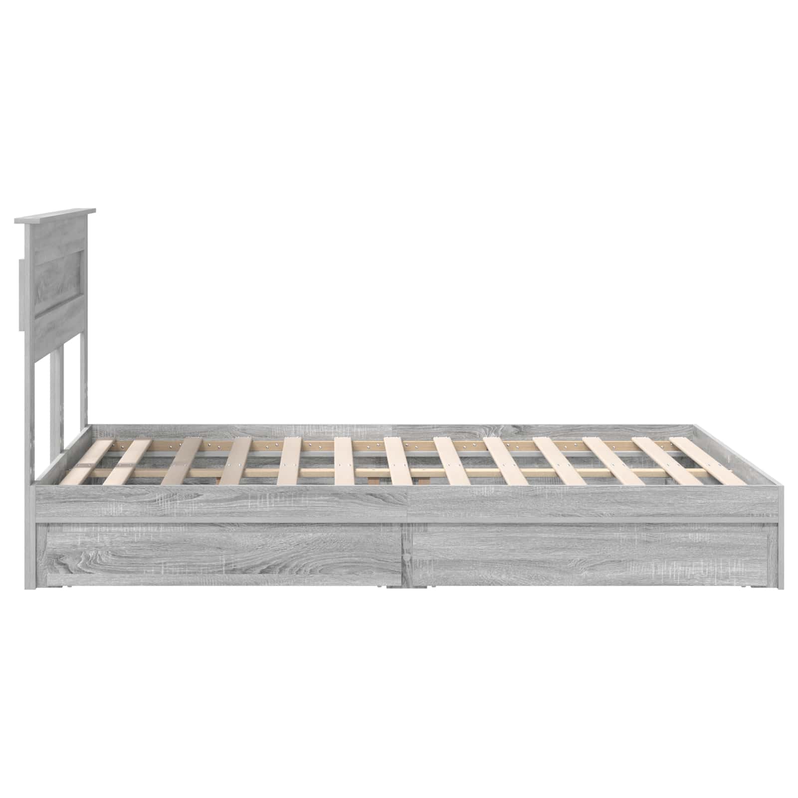 Krevet s od storage Siva Sonoma 150 x 200 cm Konstruirano drvo