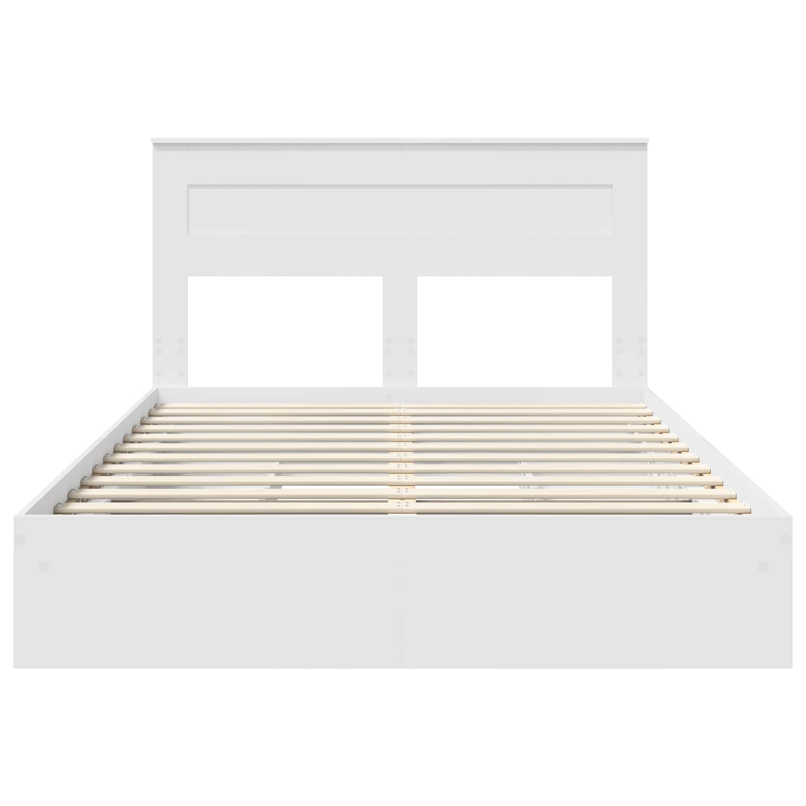 Krevet s od storage Bijelo 140 x 200 cm Konstruirano drvo