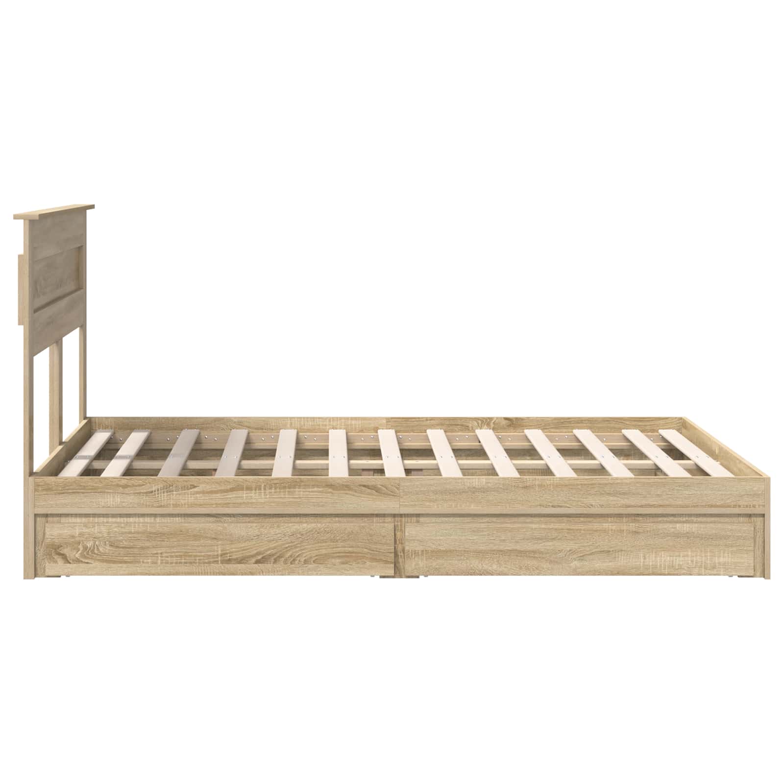 Krevet s od storage Sonoma hrast 140 x 200 cm Konstruirano drvo