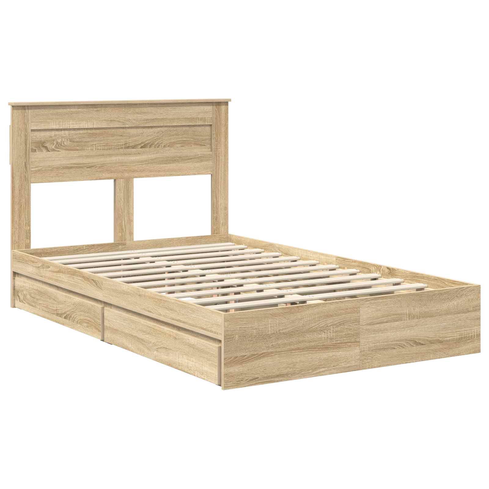 Krevet s od storage Sonoma hrast 135 x 190 cm Konstruirano drvo