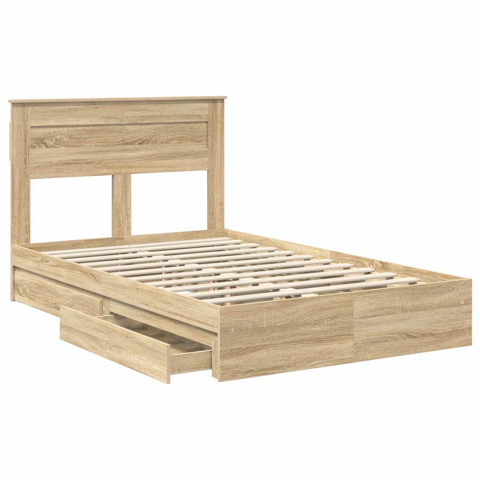 Krevet s od storage Sonoma hrast 135 x 190 cm Konstruirano drvo