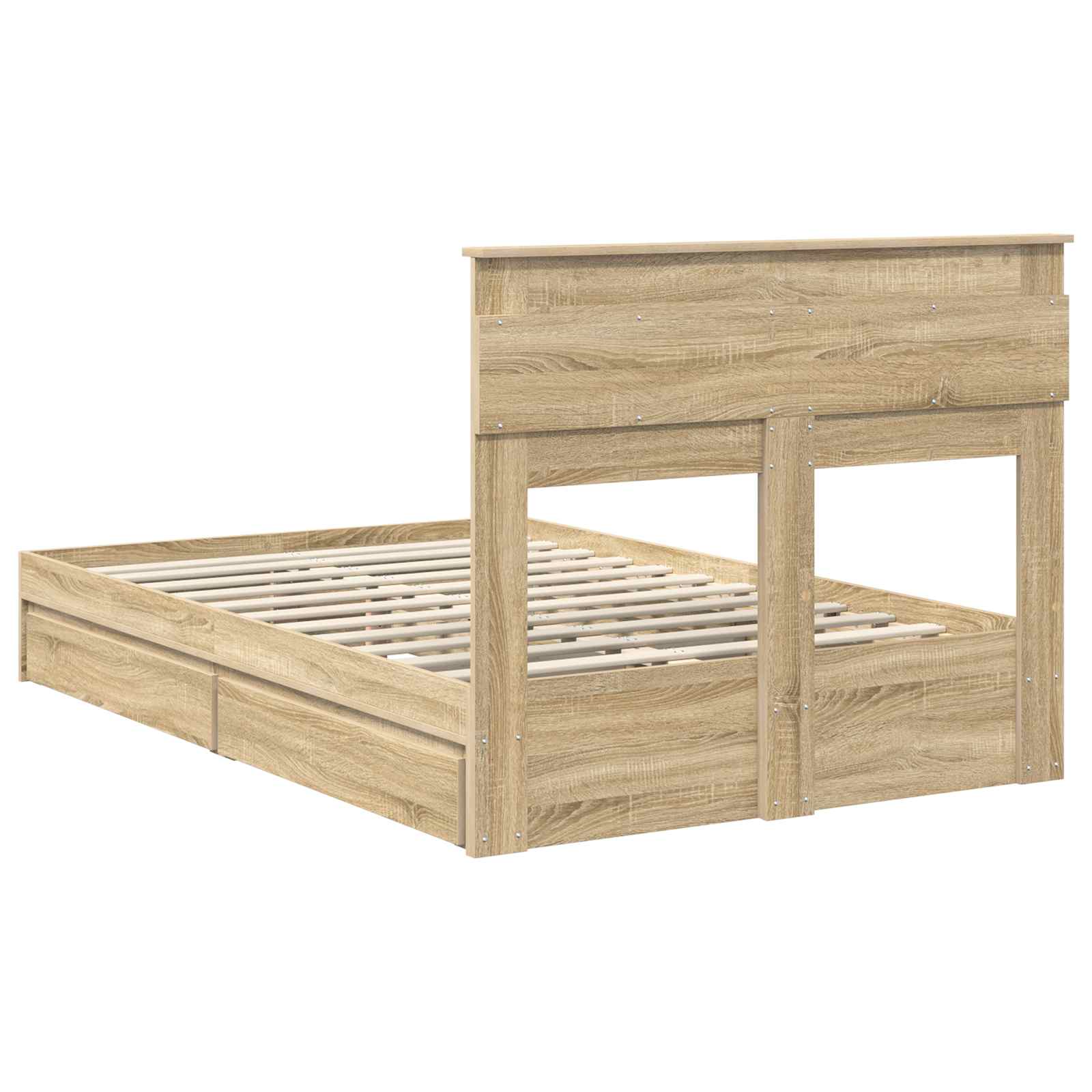 Krevet s od storage Sonoma hrast 135 x 190 cm Konstruirano drvo
