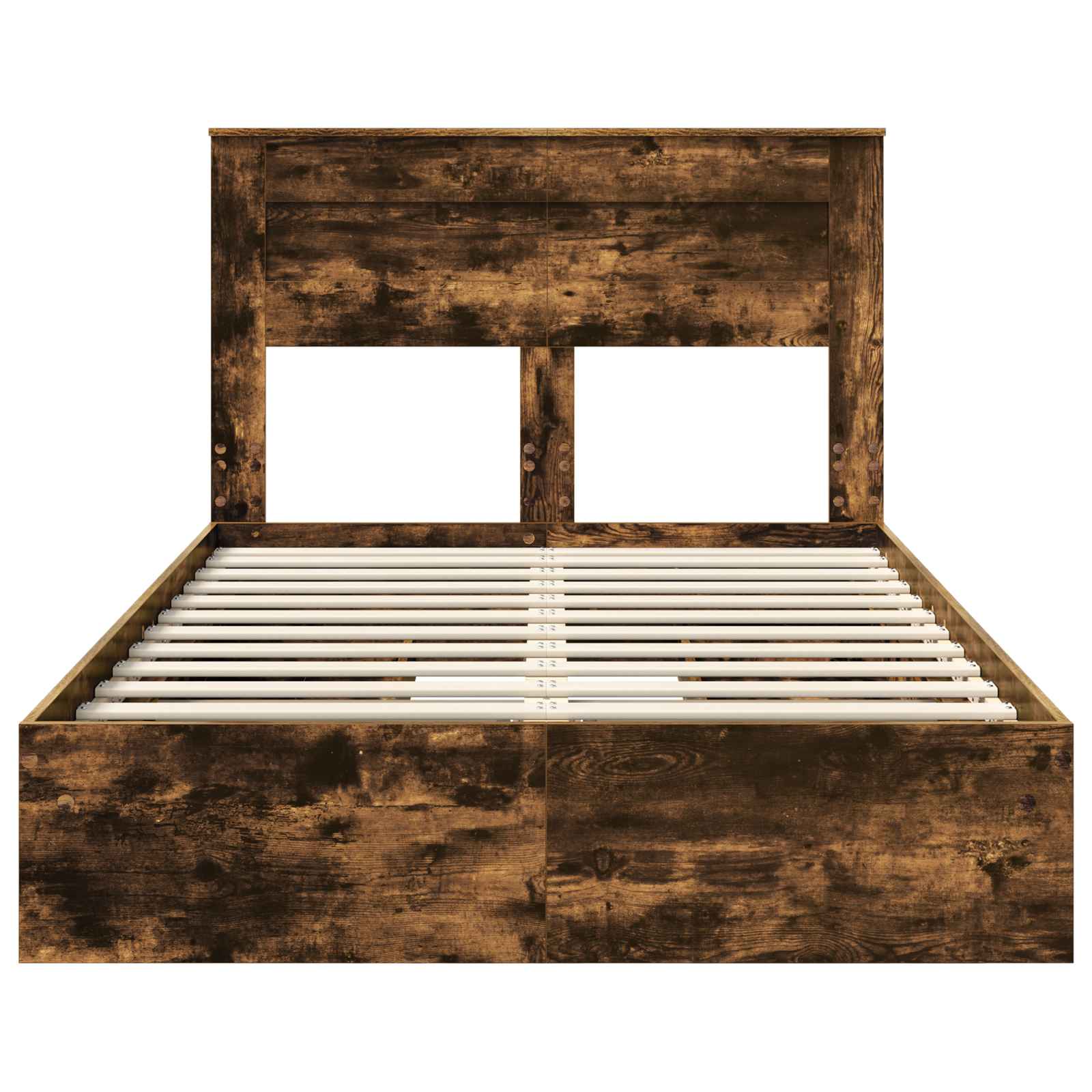 Krevet s od storage s uzglavljem Dimljeni hrast 135 x 190 cm